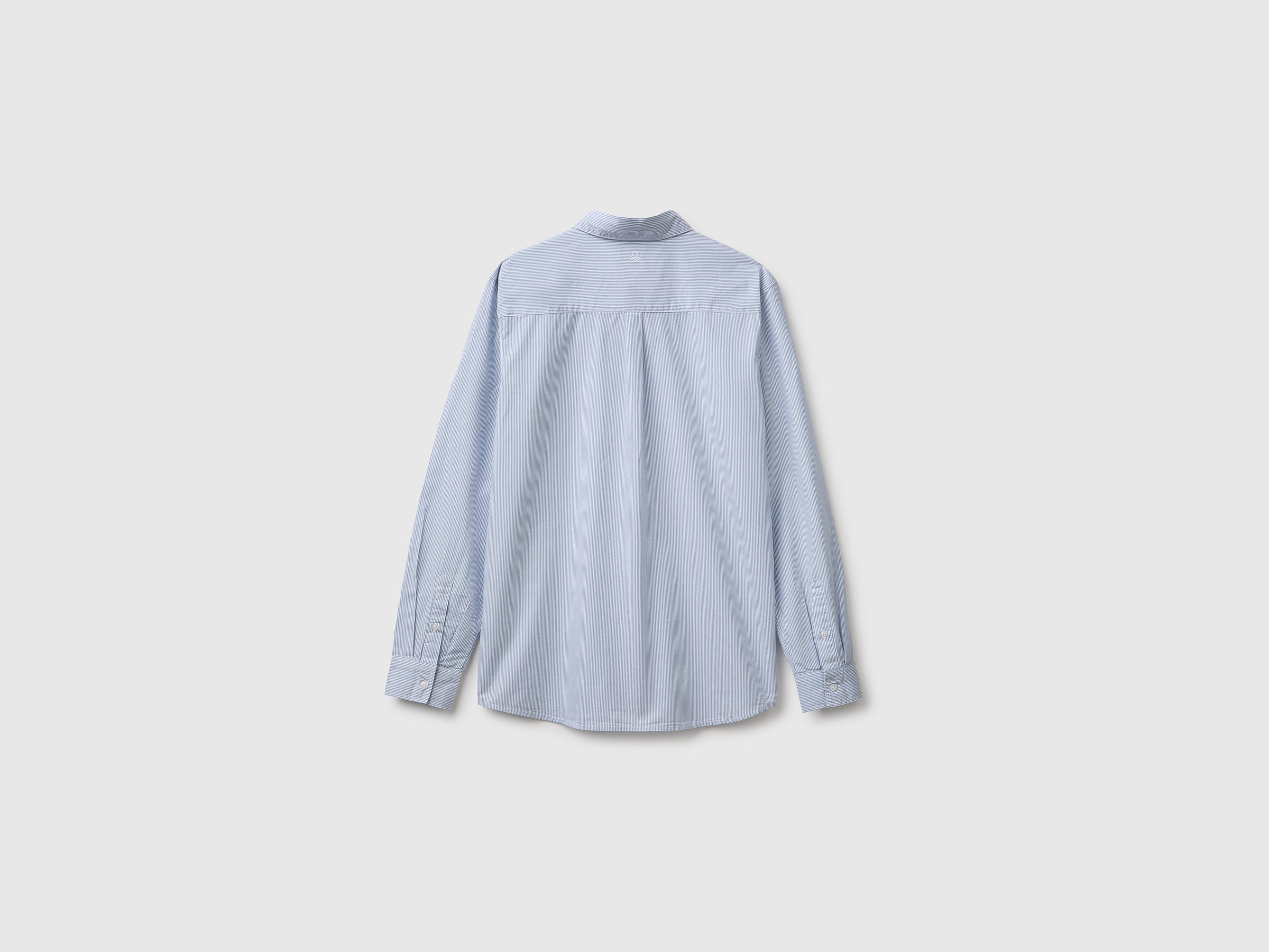Benetton Camicia a Righe 100% Cotone Taglia L Maniche Lunghe