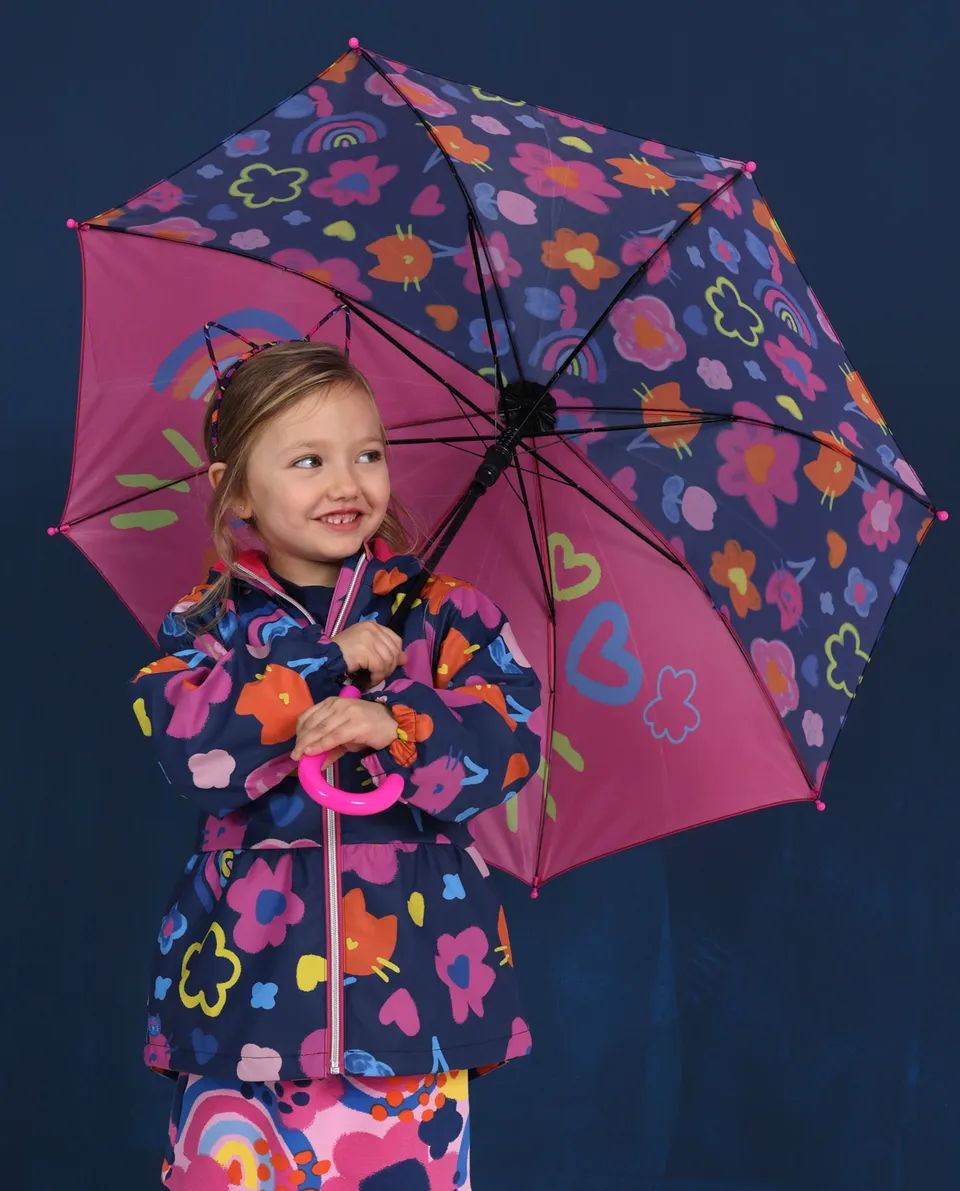 TucTuc Ombrello Bambina Multicolor Fiori Automatico
