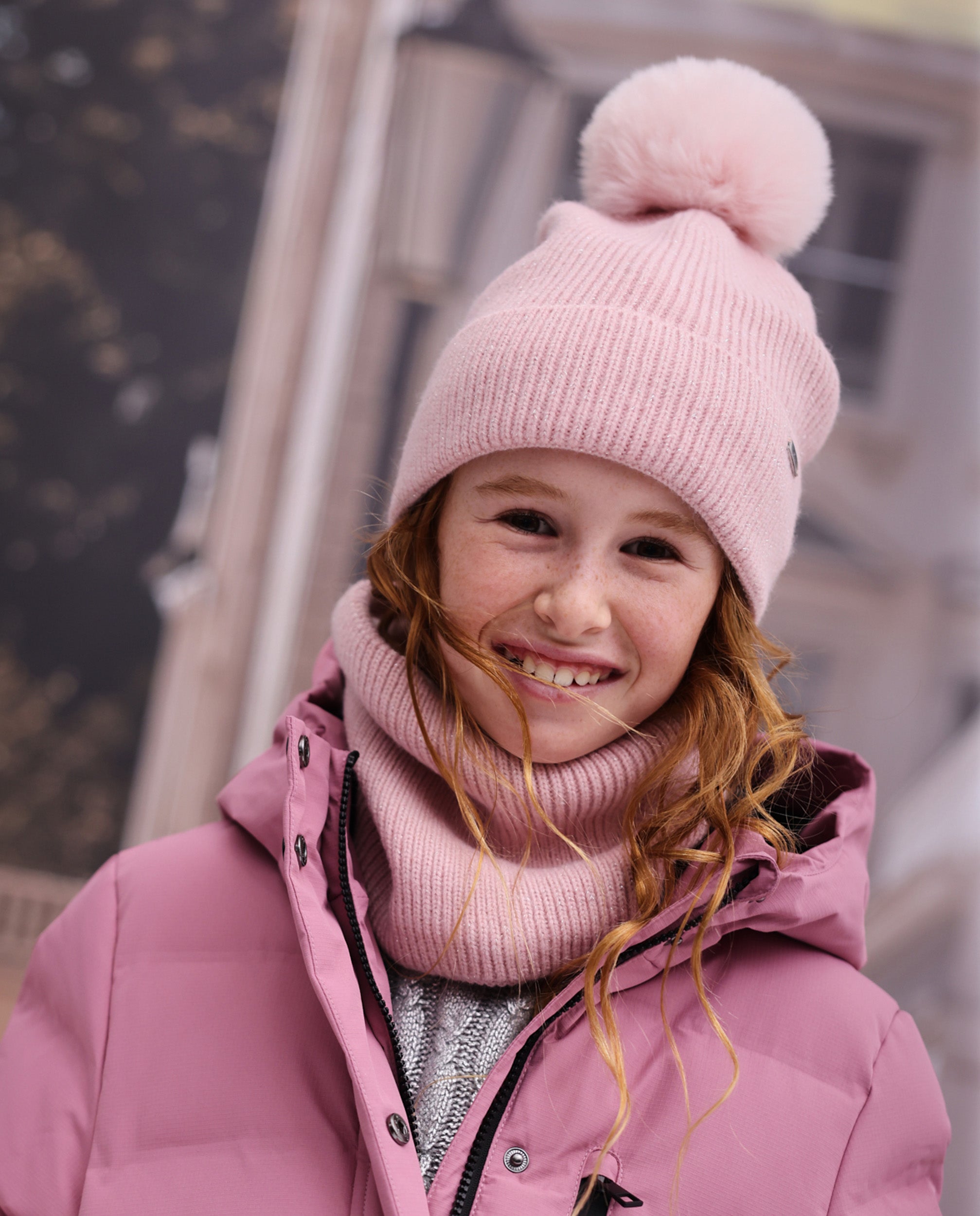 TucTuc Accessori Set bambina berretto scaldacollo fucsia