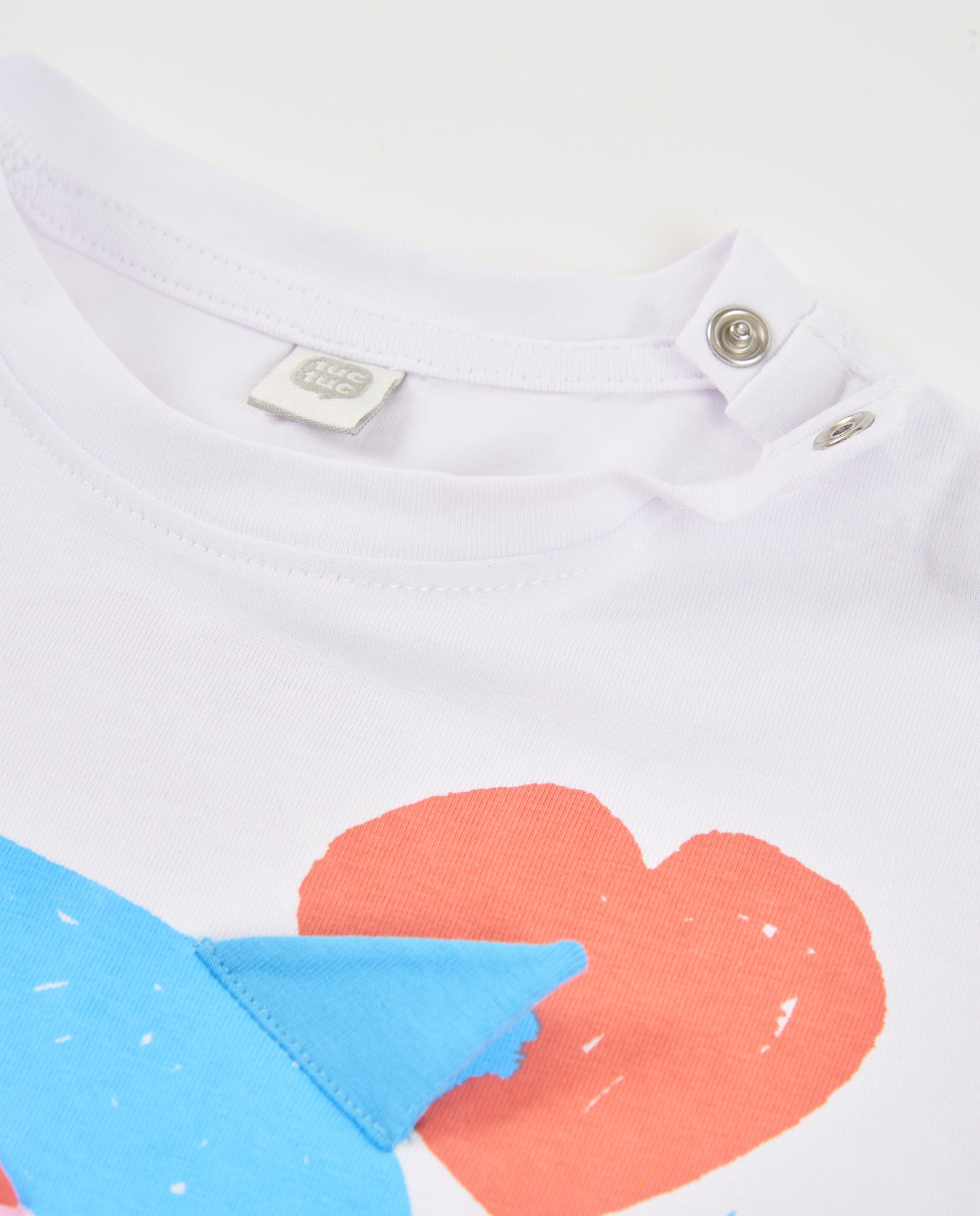 TucTuc Magliette T-shirt bambina bianca stampa delfino