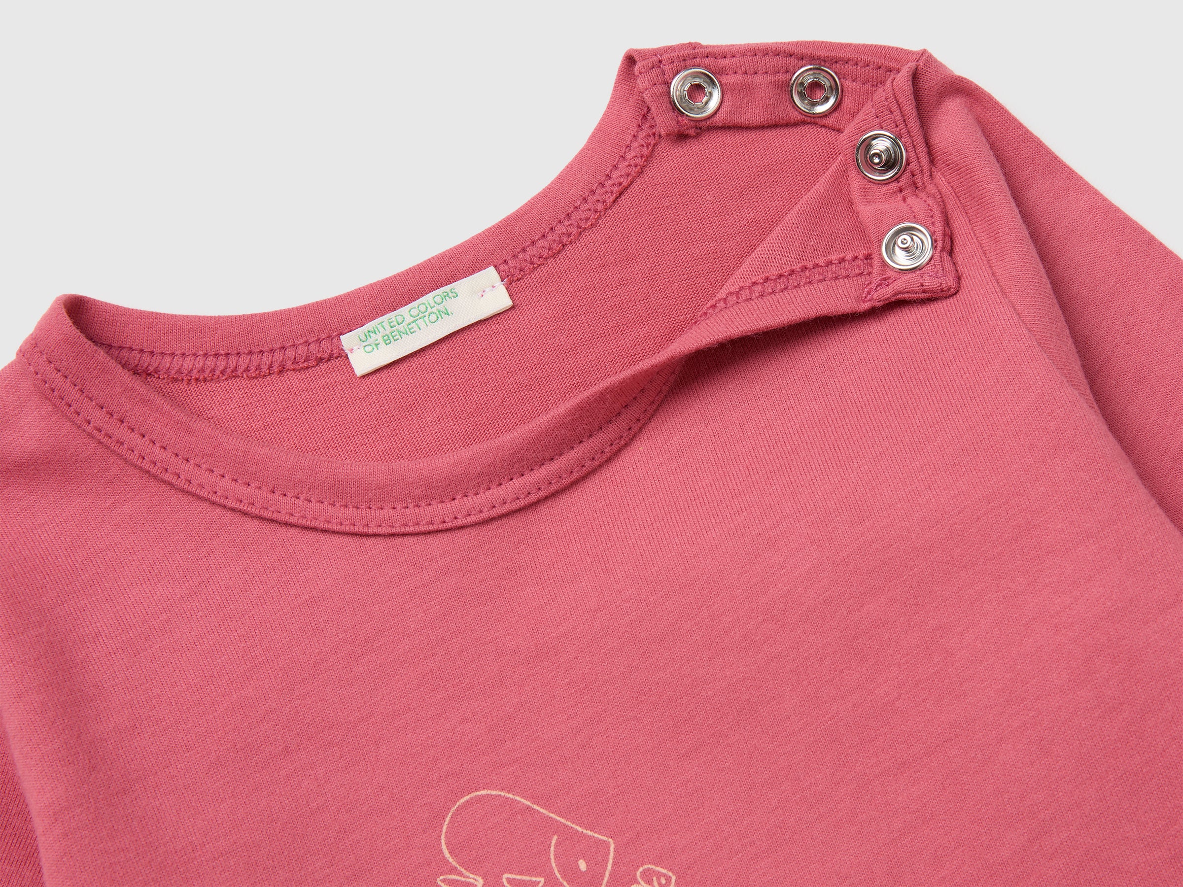United Colors of Benetton maglietta cotone bio stampa animali 50