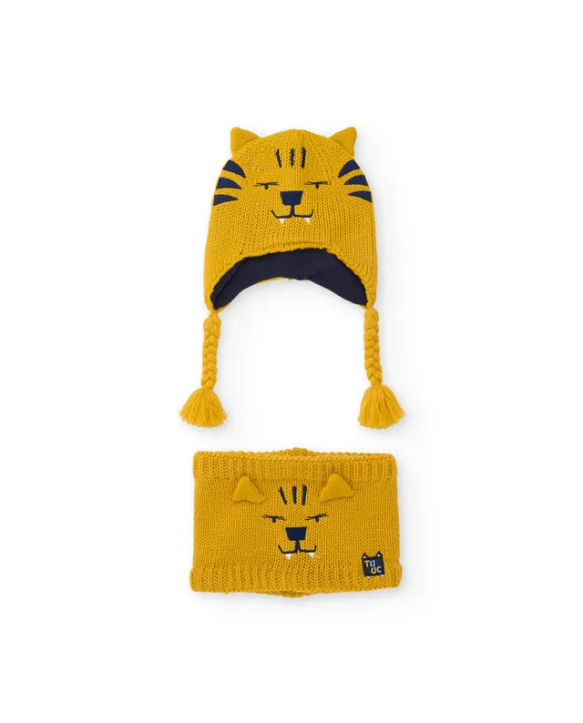 TucTuc Accessori set bimbo giallo tigre tricot
