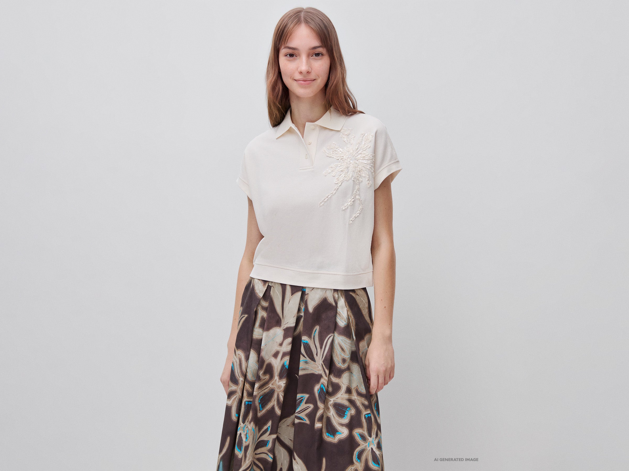 United Colors of Benetton Polo Smanicato Cotone con Ricamo Taglia M