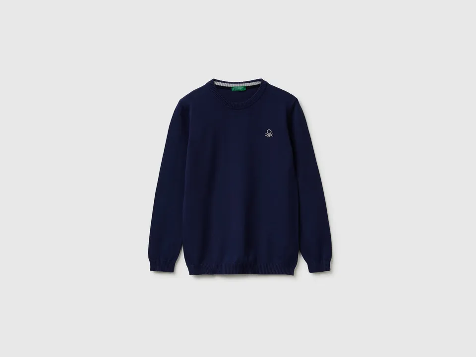 United Colors of Benetton Maglione Cotone 100% Cotone Logo
