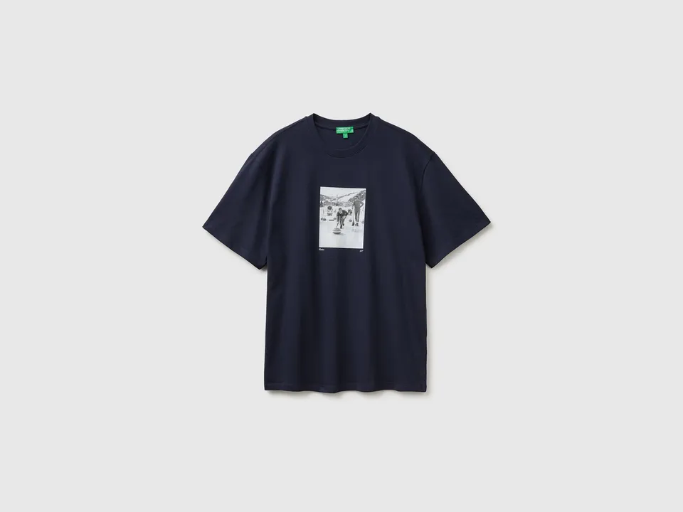 United Colors of Benetton T-shirt cotone bio stampa M