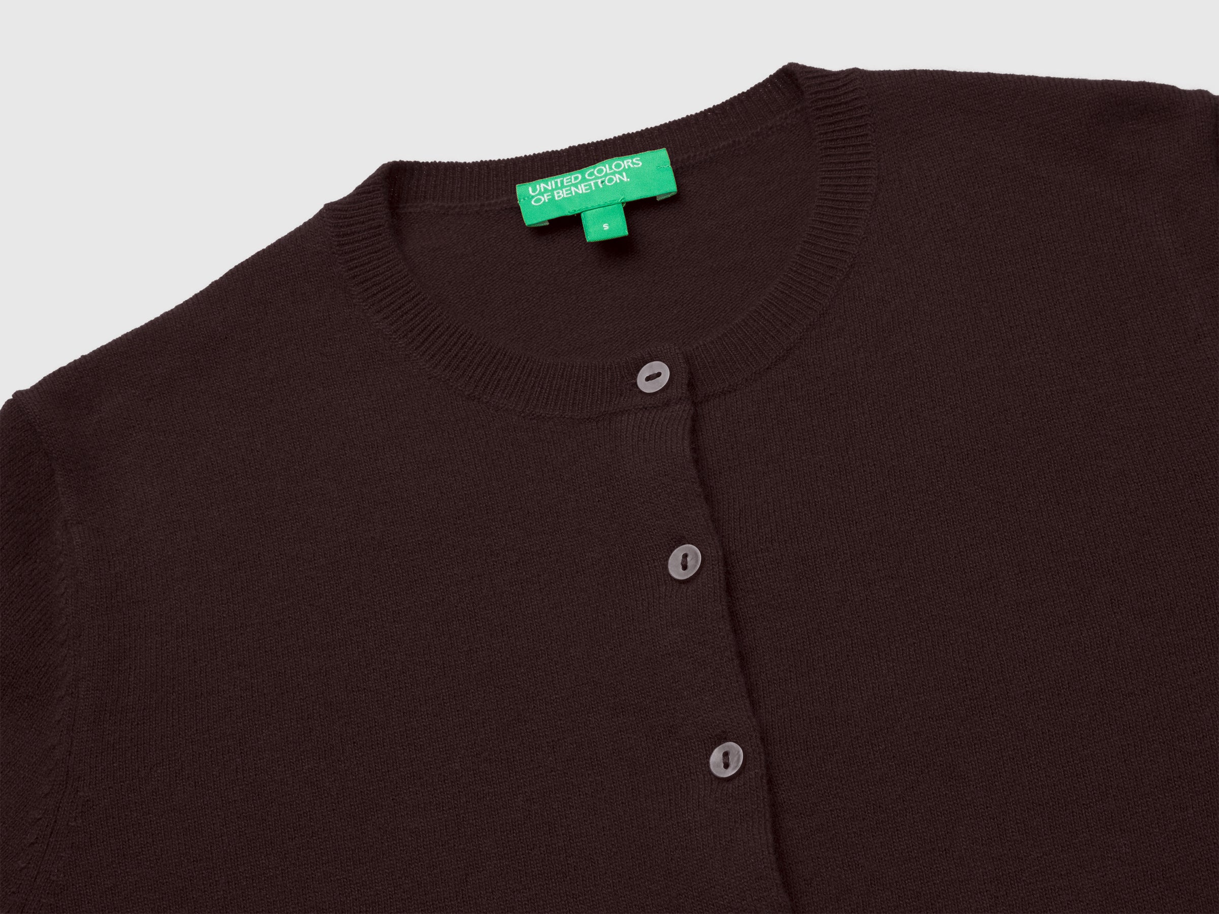 United Colors of Benetton cardigan lana merino scollo rotondo