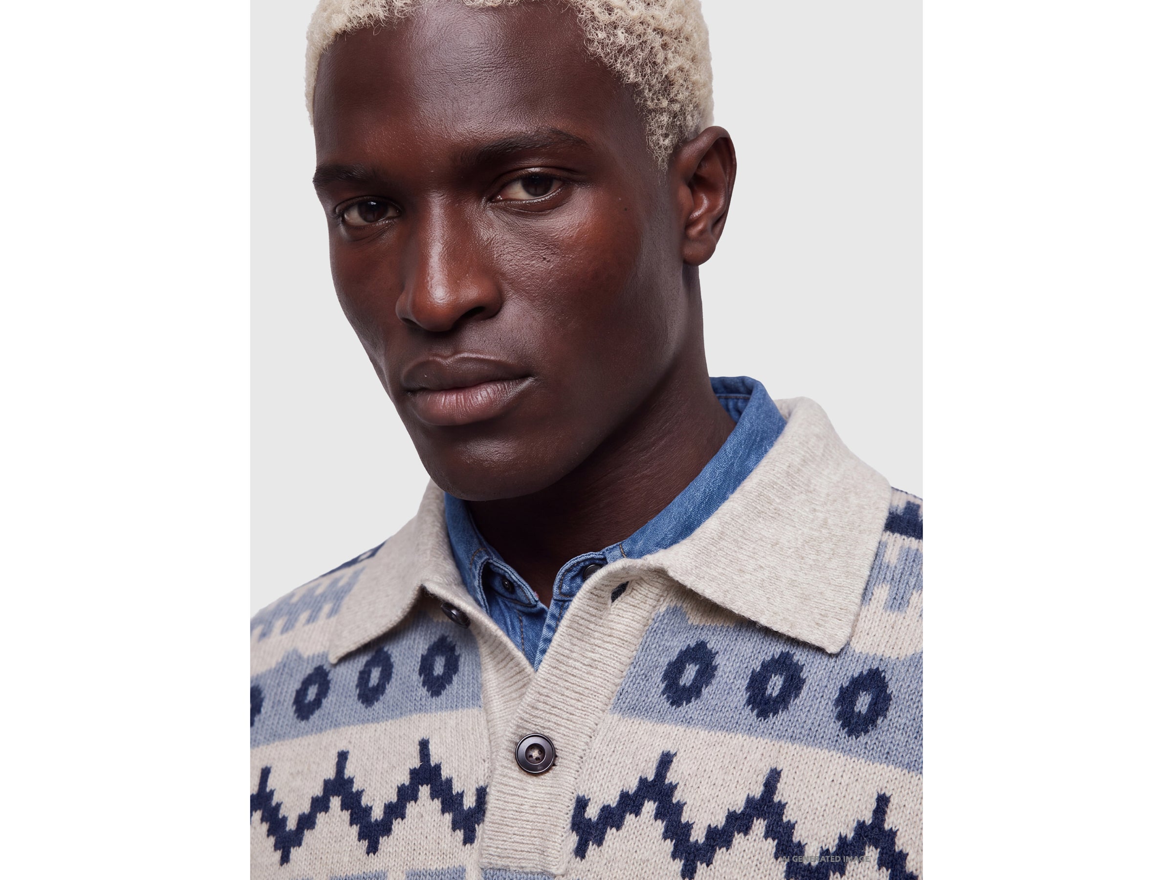 United Colors of Benetton polo jacquard misto lana