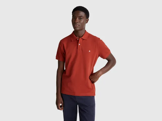 Benetton Polos Polo regular cotone bio taglia L