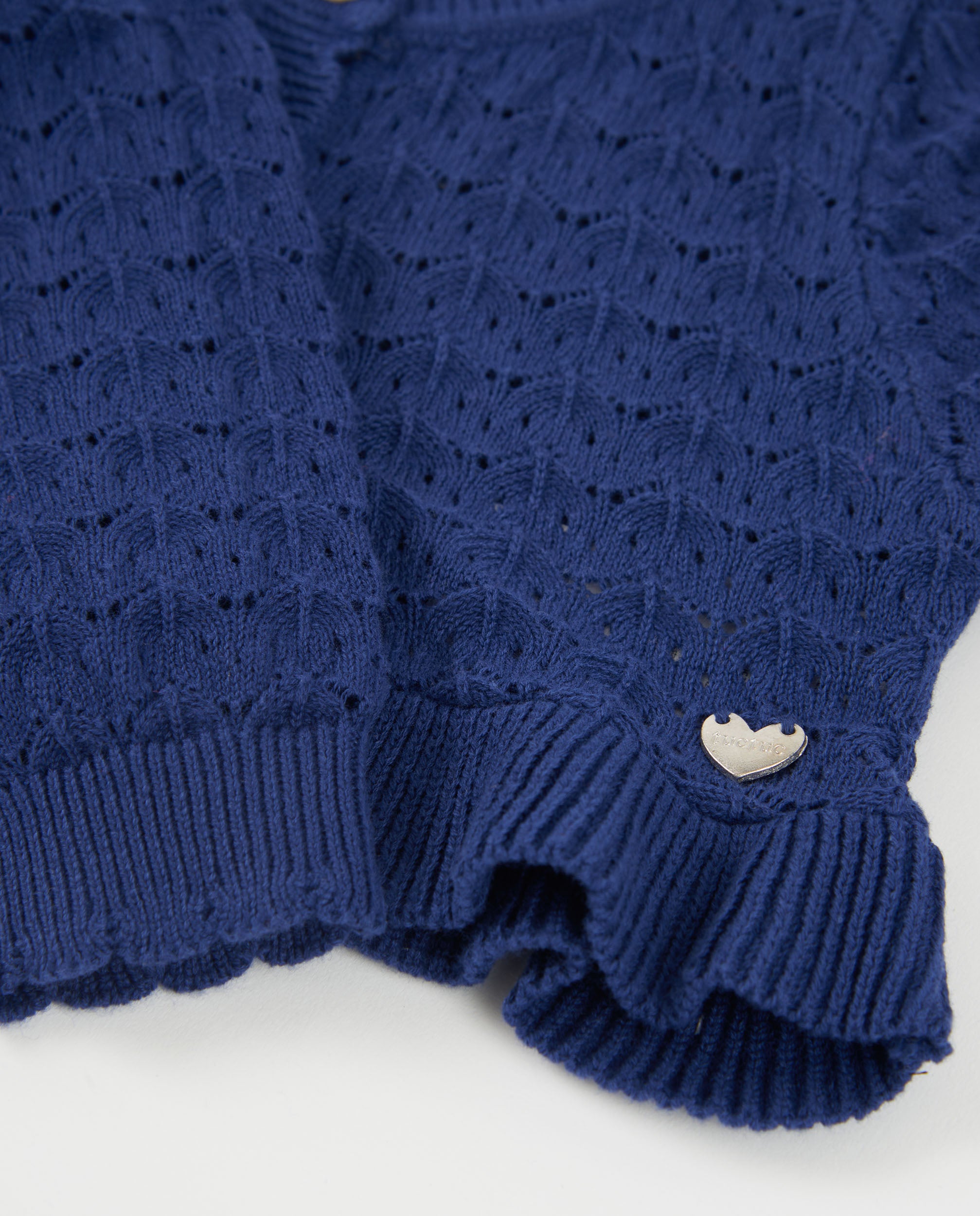 TucTuc Maglioni Cardigan Bambina Navy Traforato Bottoni