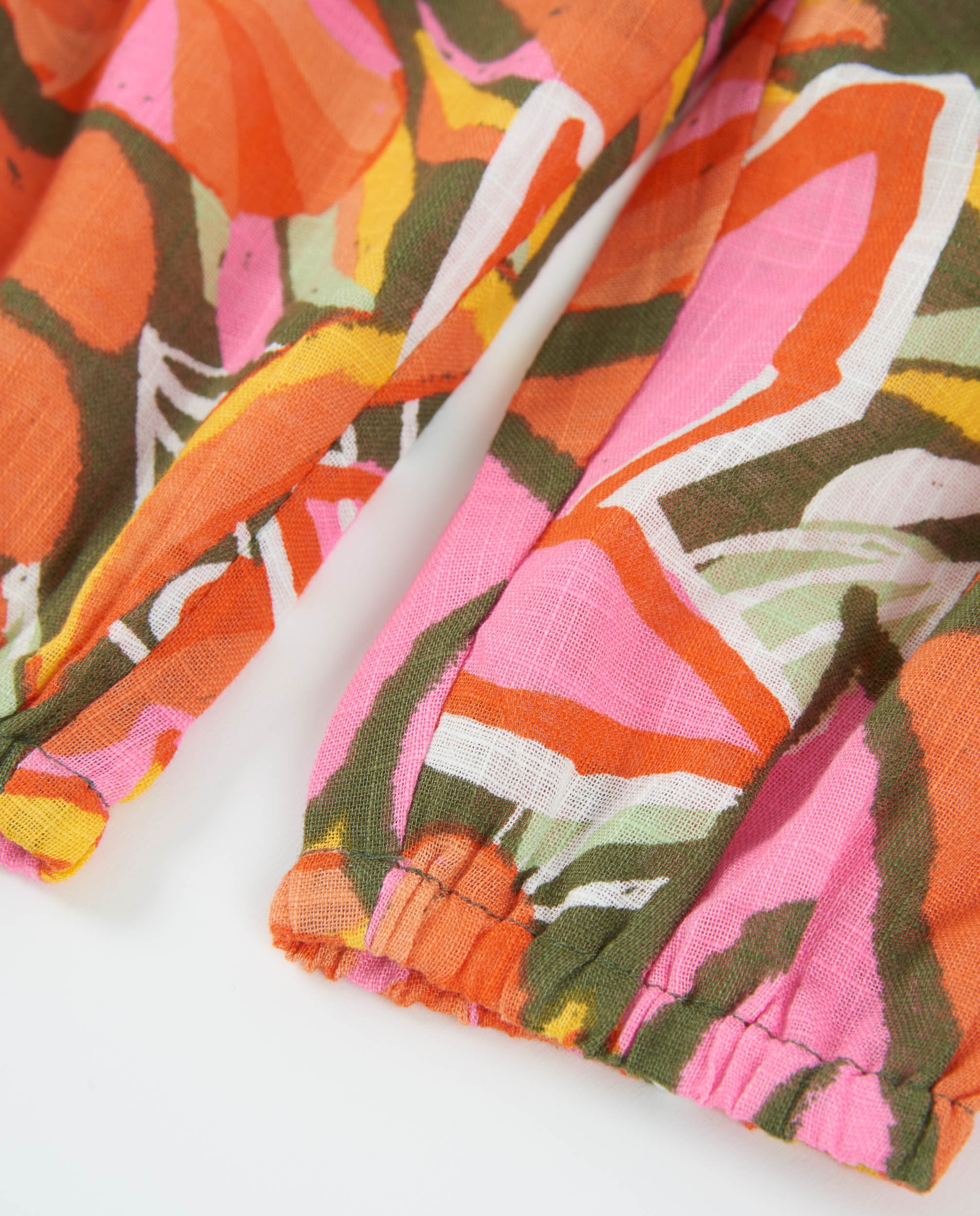 TucTuc Pantaloni Bambina Arancione 6 Mesi fantasia fiori
