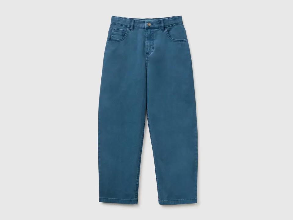 Benetton Trousers Pantalone 5 tasche cotone vita elastica