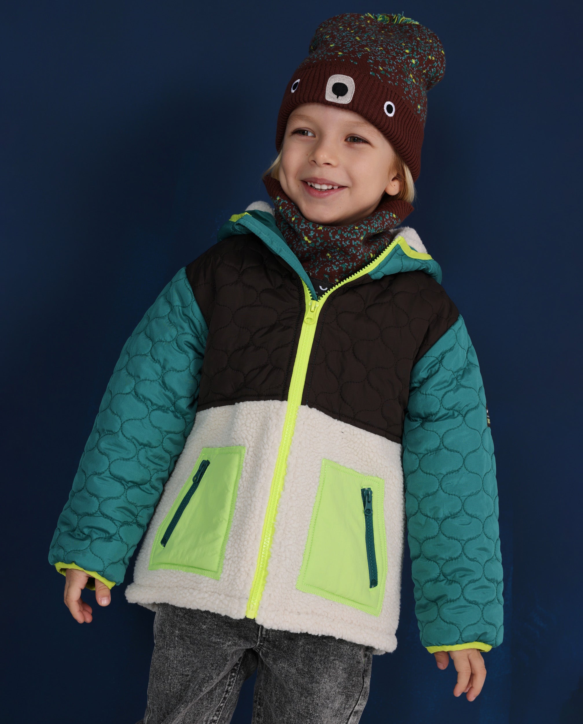 TucTuc Cappotti Cappotto imbottito bambino verde acqua