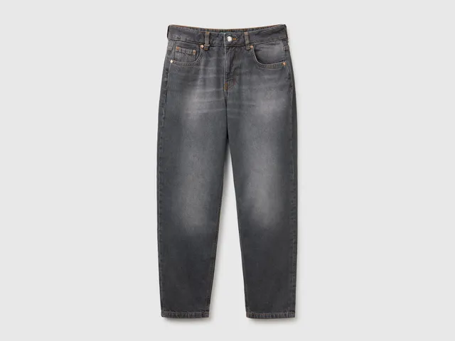 United Colors of Benetton Mom Fit Jeans Denim Riciclato Taglia 28