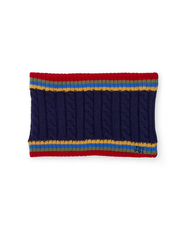 TucTuc Accessori Scaldacollo Tricot Blu Bambino Treccia