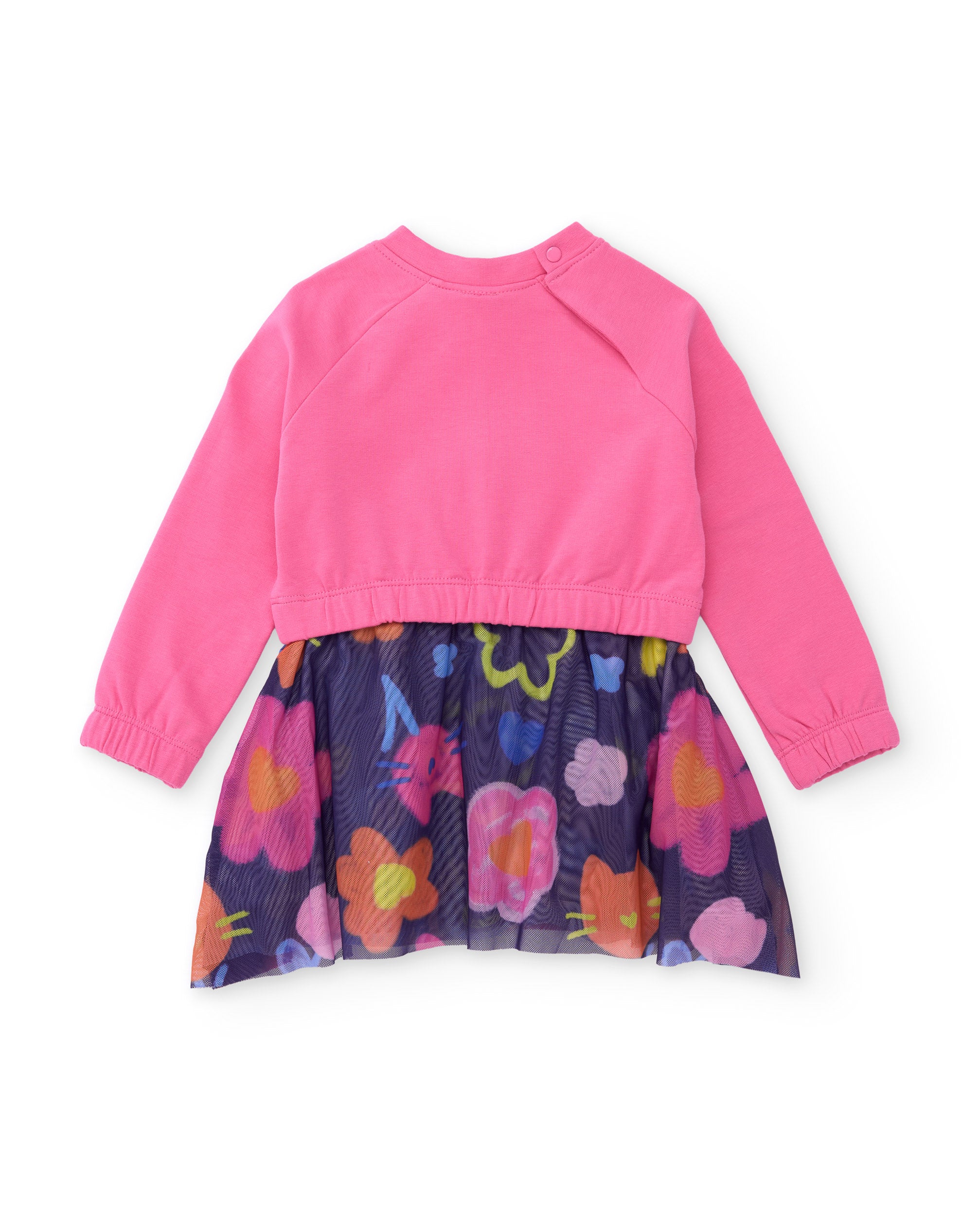 TucTuc Vestiti vestito bambina rosa felpa maniche lunghe