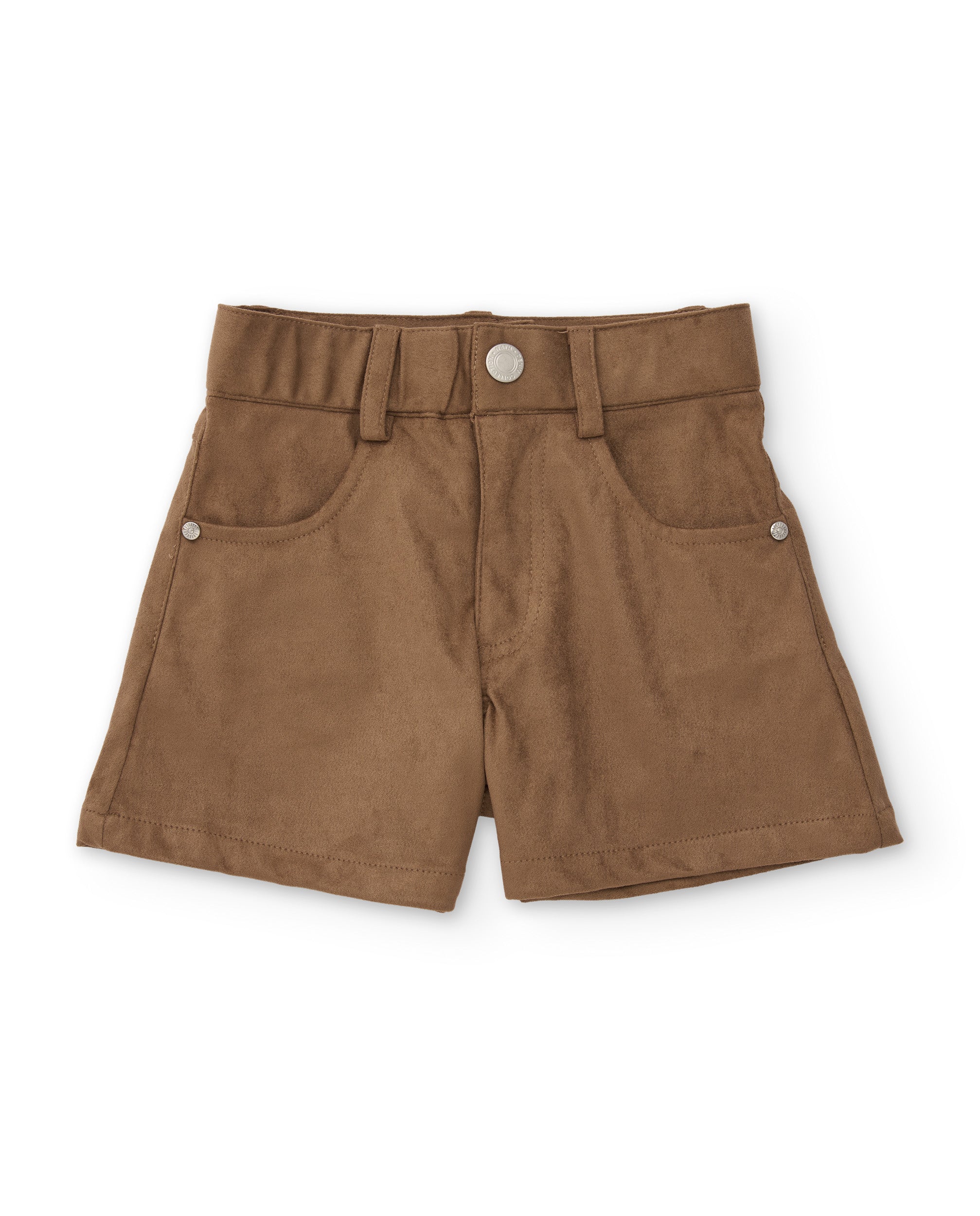TucTuc Pantaloncini Shorts Camoscio Marrone Bambina