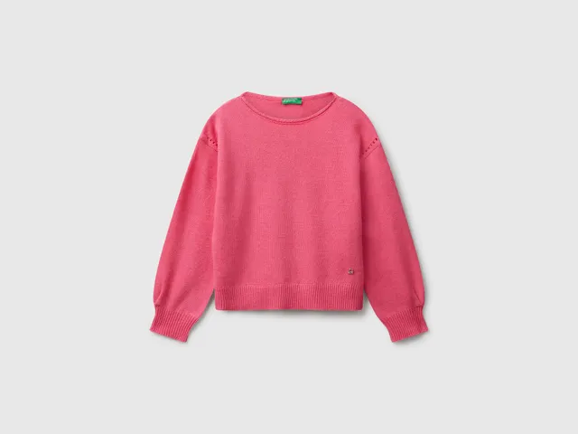 United Colors of Benetton Sweaters Maglione Viscosa Treccia Girocollo