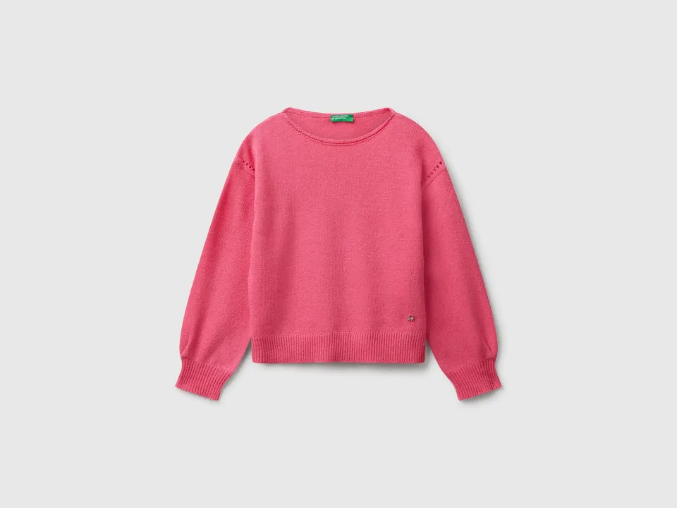 United Colors of Benetton Sweaters Maglione Viscosa Treccia Girocollo