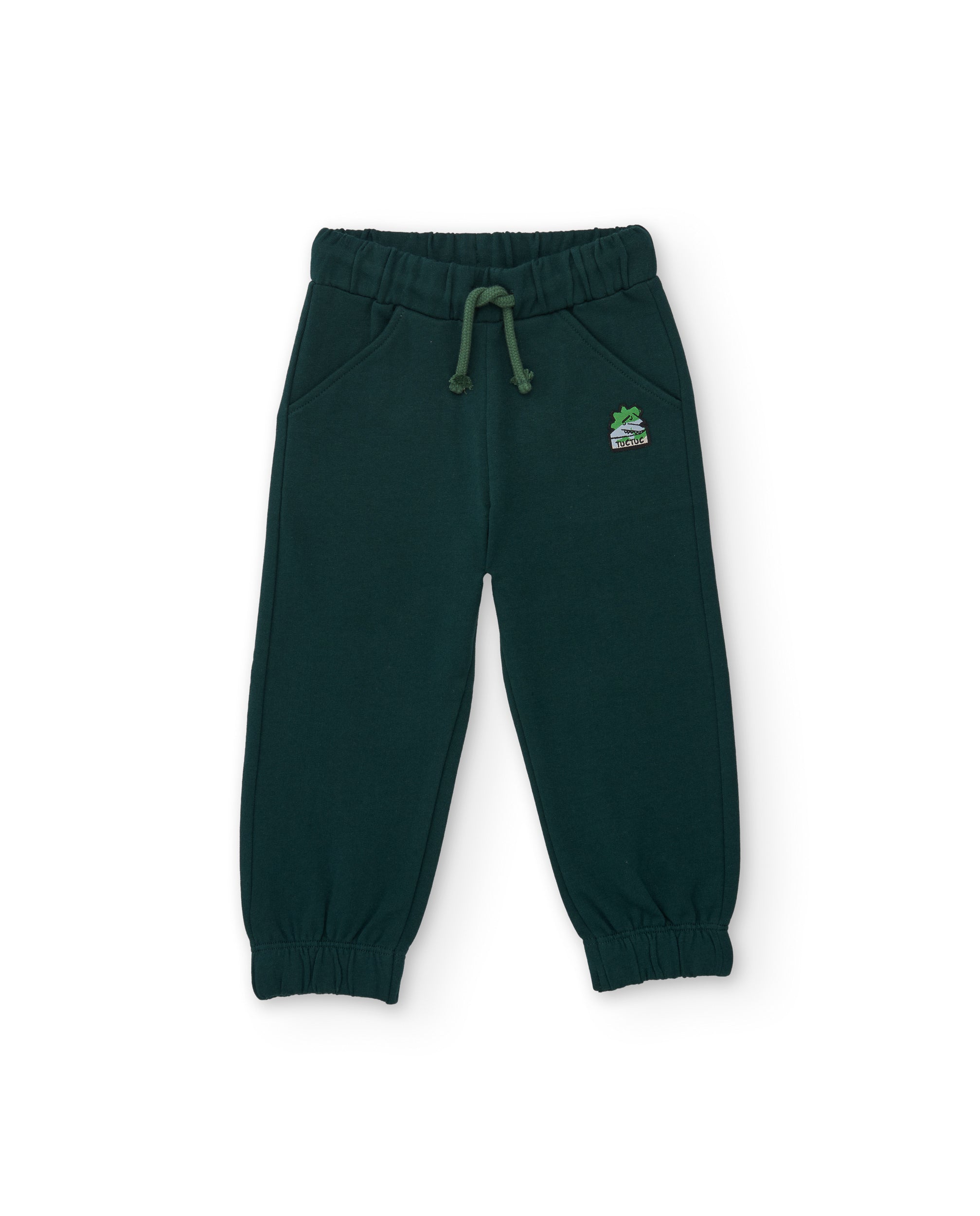 TucTuc Pantaloni pantalone bambino felpa verde coulisse