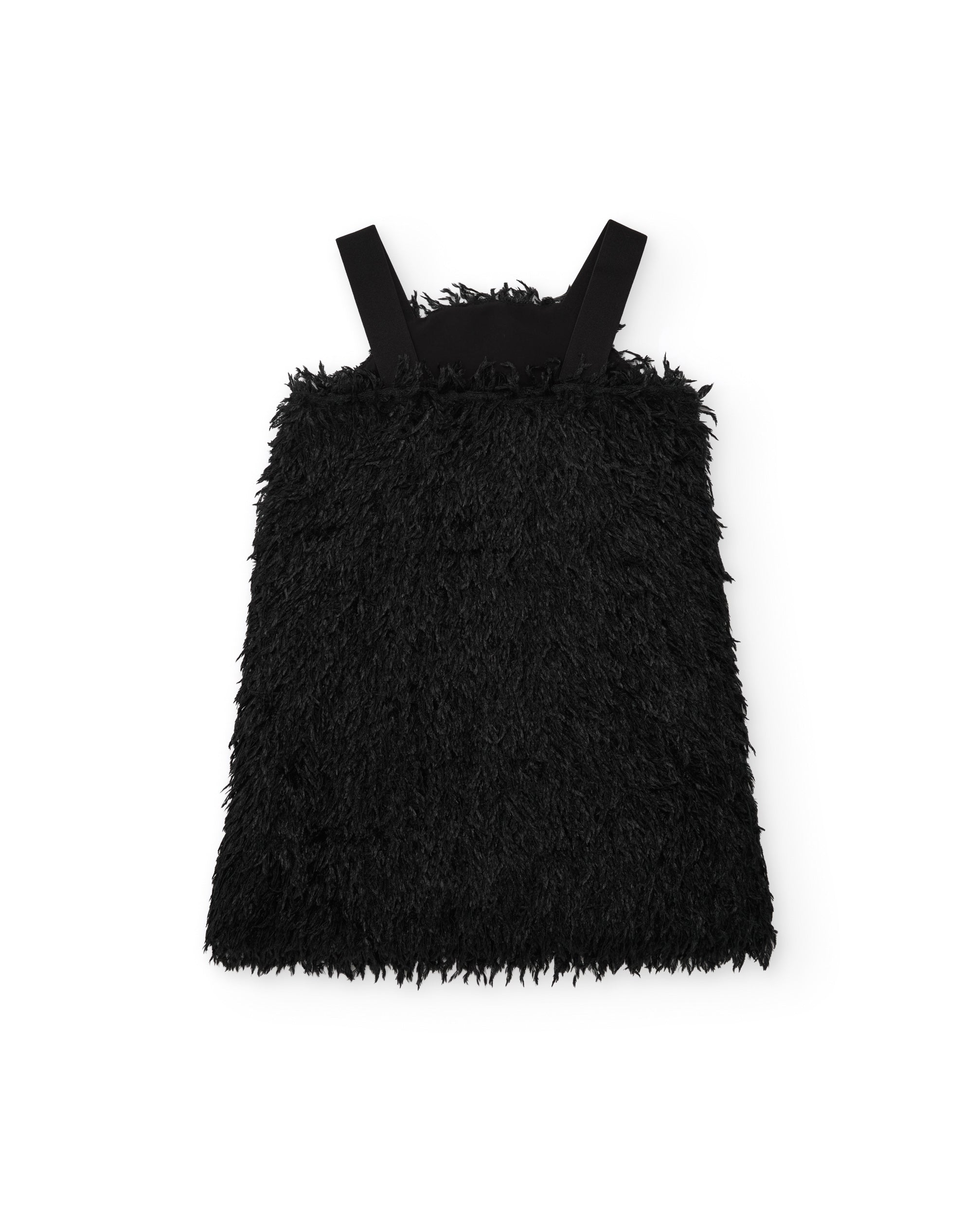 TucTuc Vestiti vestito bambina nero effetto piume