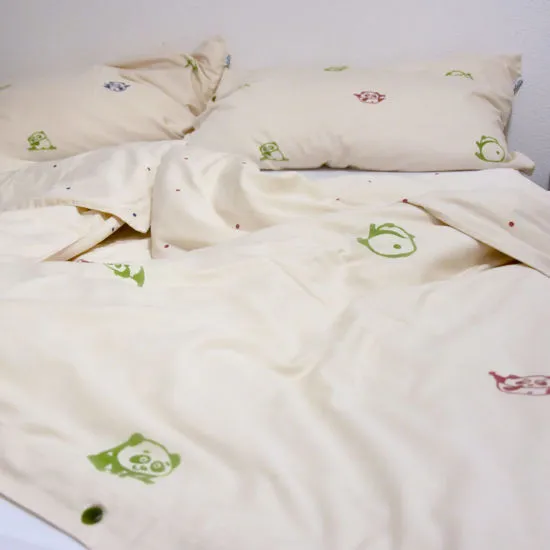 Pamboo Bedlinen lenzuola 160x200 raso cotone bio orso
