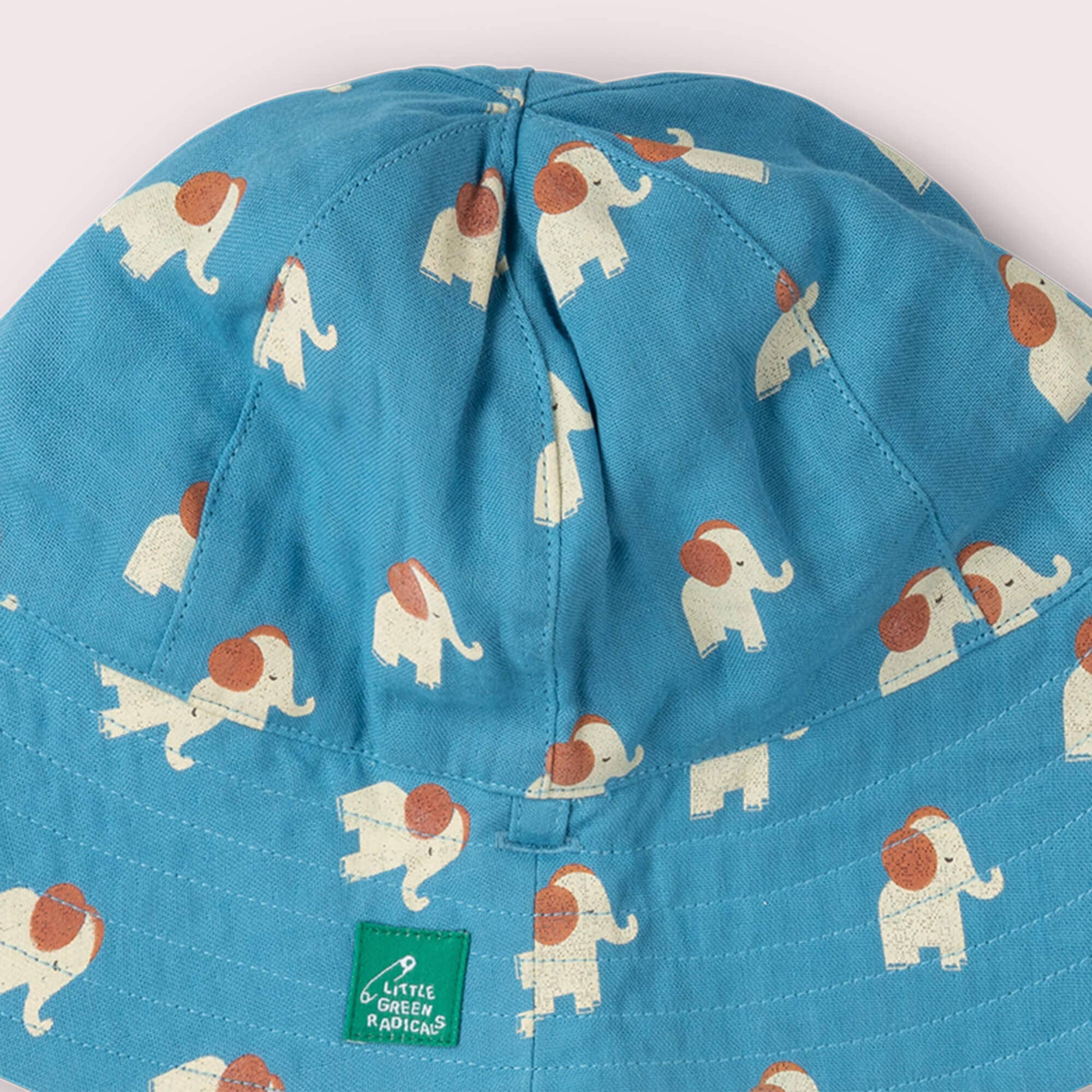 Little Green Radicals Cappello Sole Elefante Reversibile 0-12 Mesi