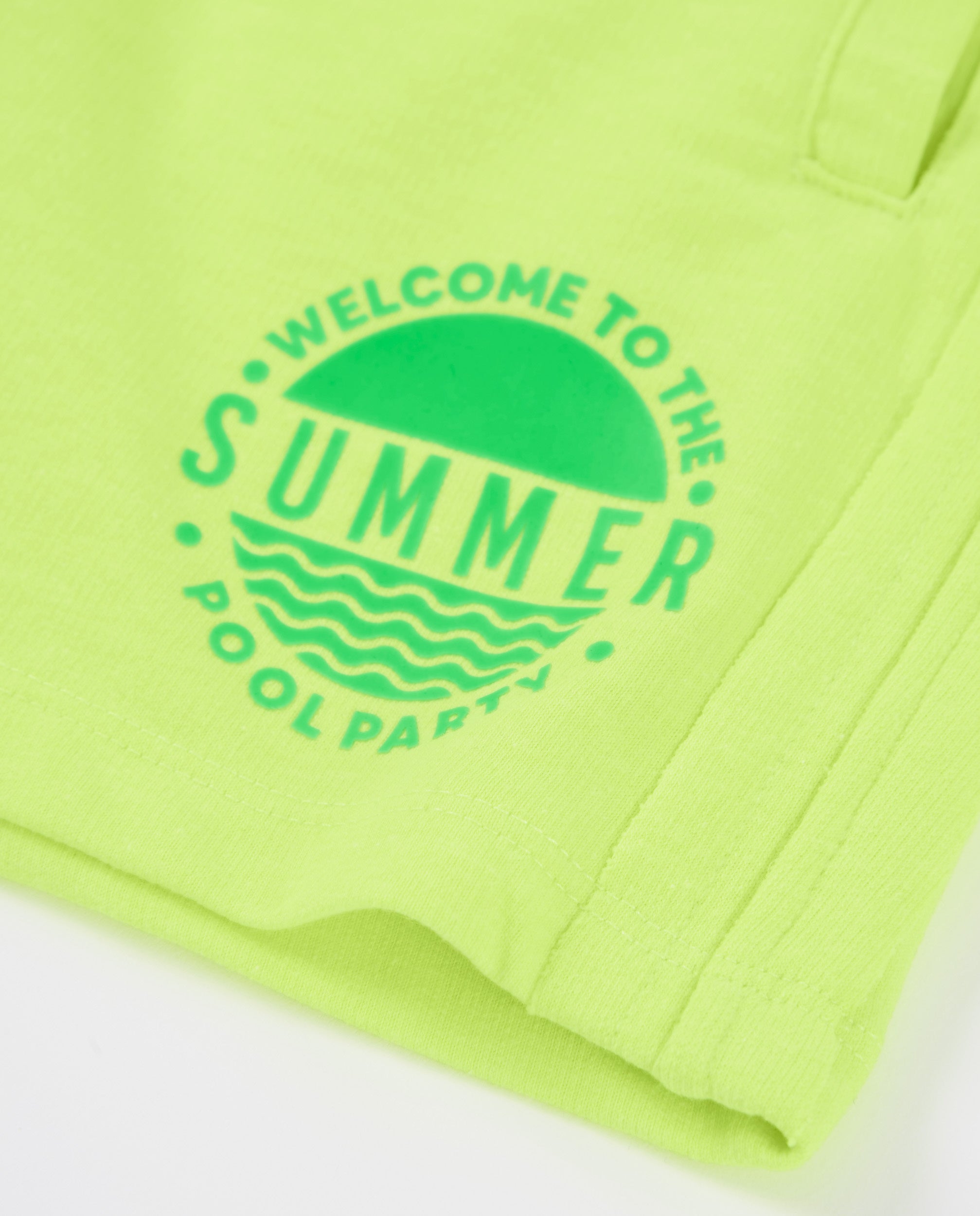 TucTuc Bermuda maglia bambino lime cordoncino