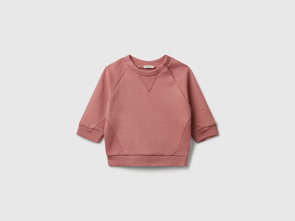 United Colors of Benetton Felpa Cotone Bio Girocollo Neonato