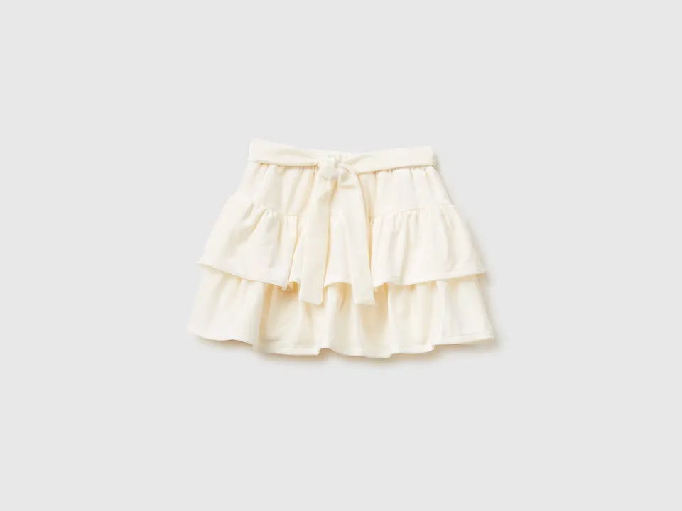 United Colors of Benetton Gonna velluto balze bimba