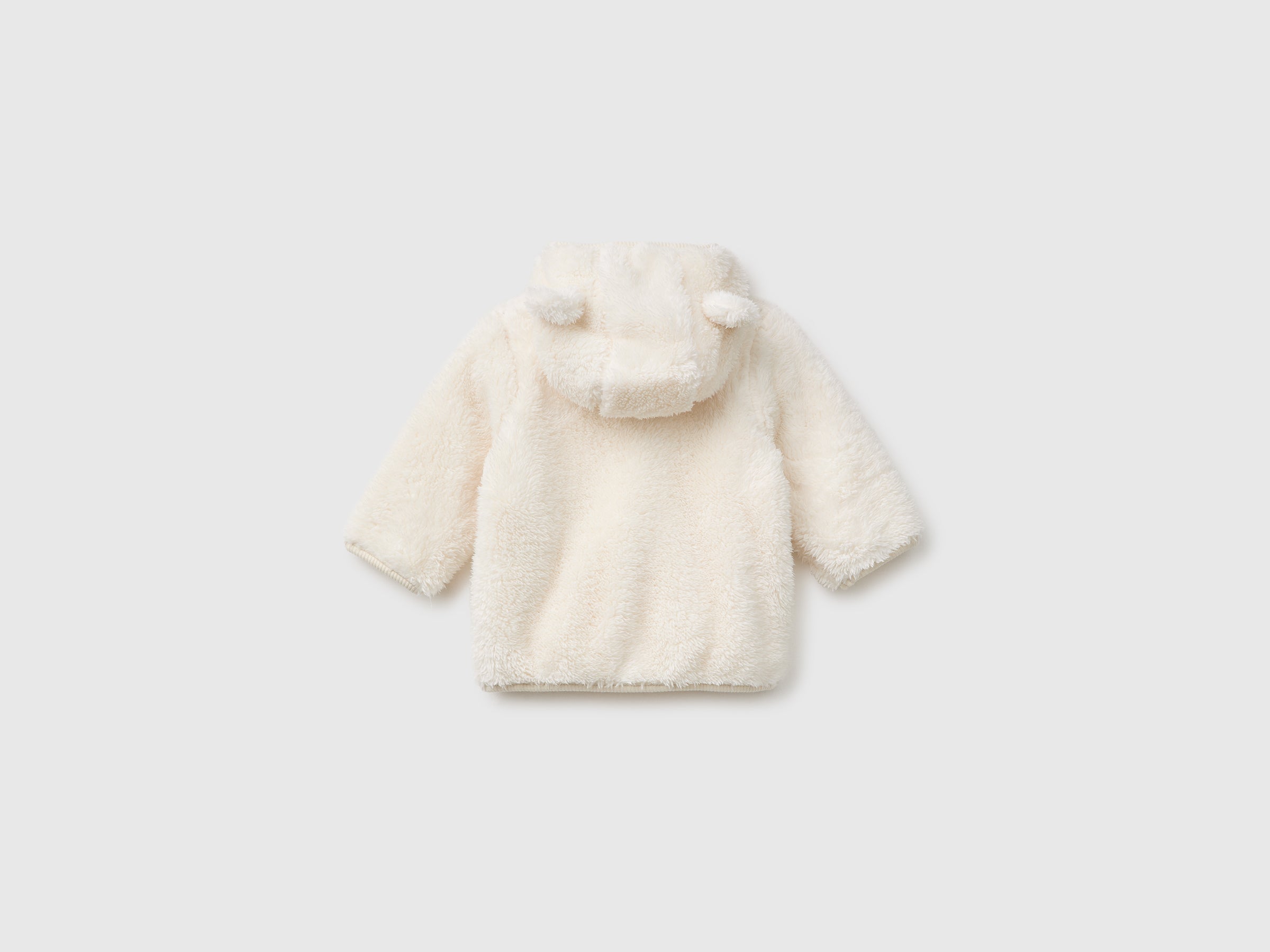 United Colors of Benetton Felpa neonato teddy orecchie zip