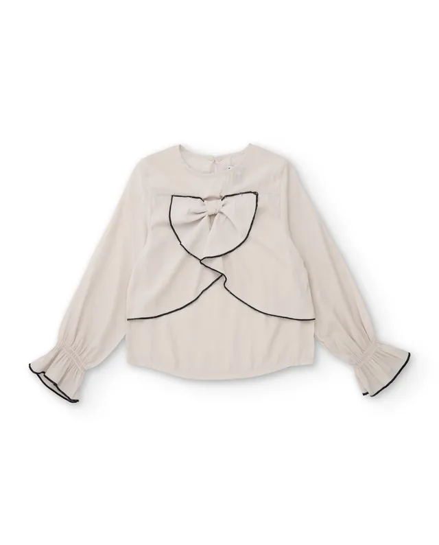 TucTuc Camicette Camicia bambina ecrù volant fiocco