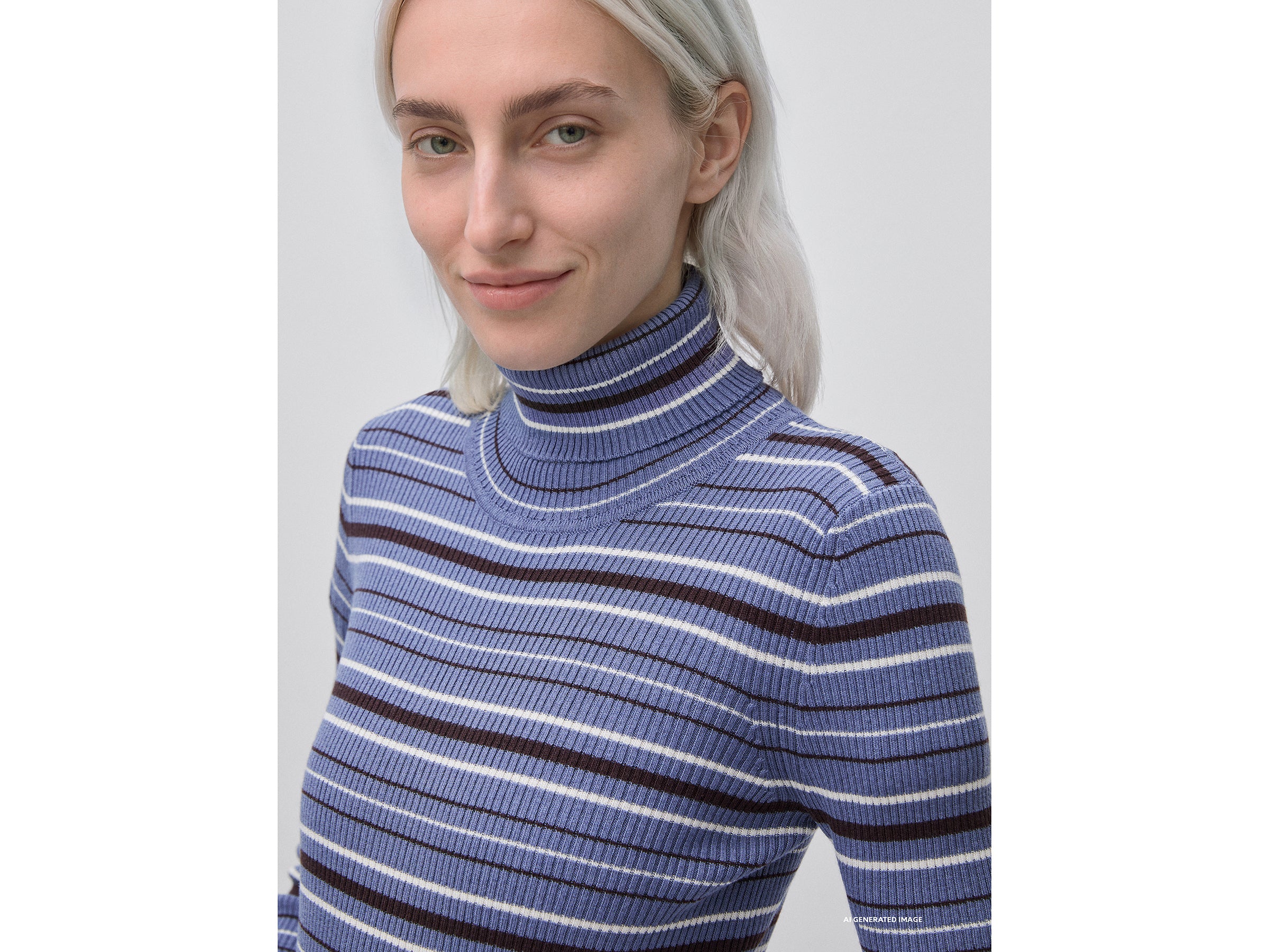United Colors of Benetton Dolcevita M seta lana coste maglione donna