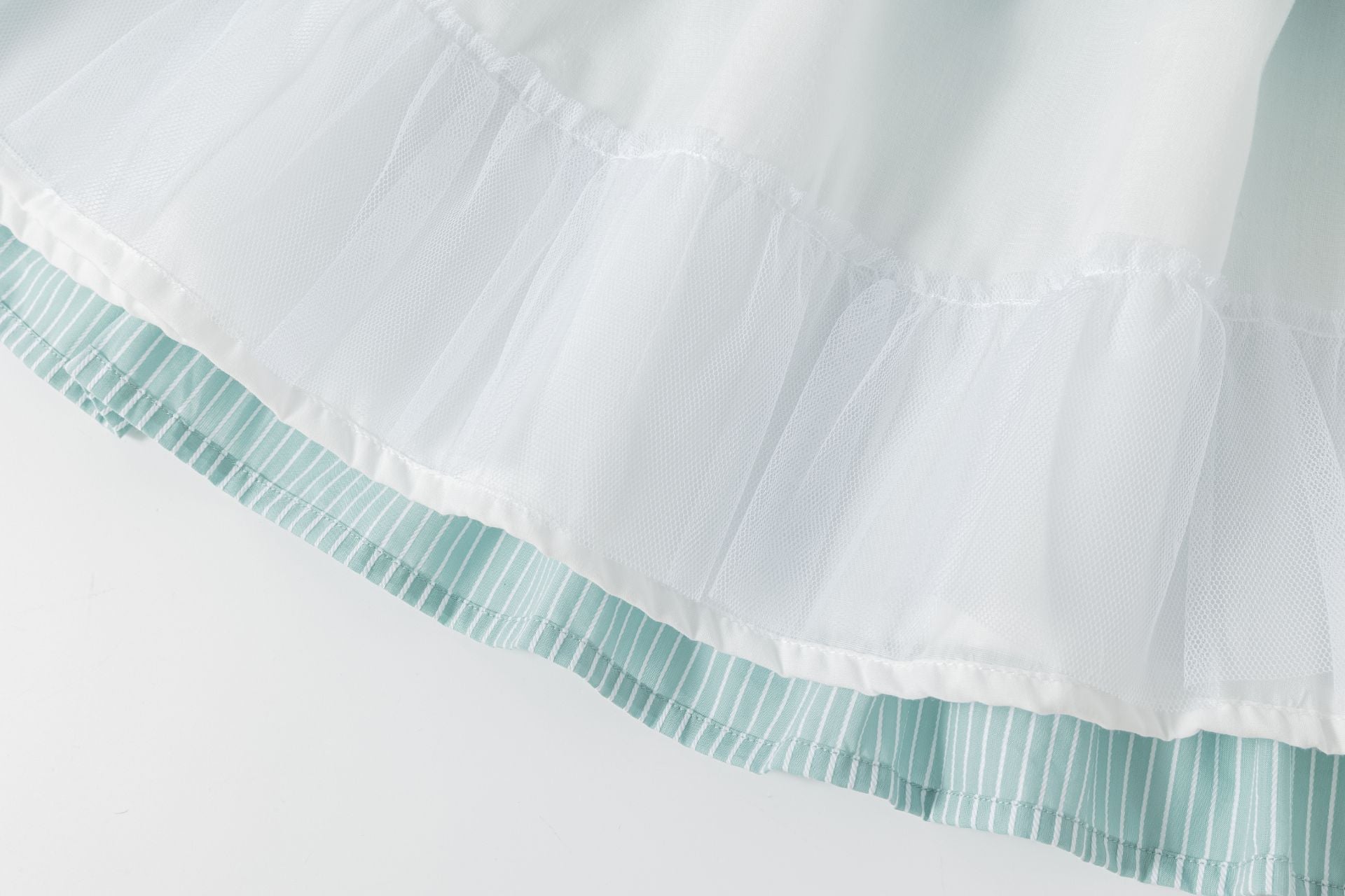 Kokarcia Vestito Verde Chiaro con Fiocco Cotone Bimba