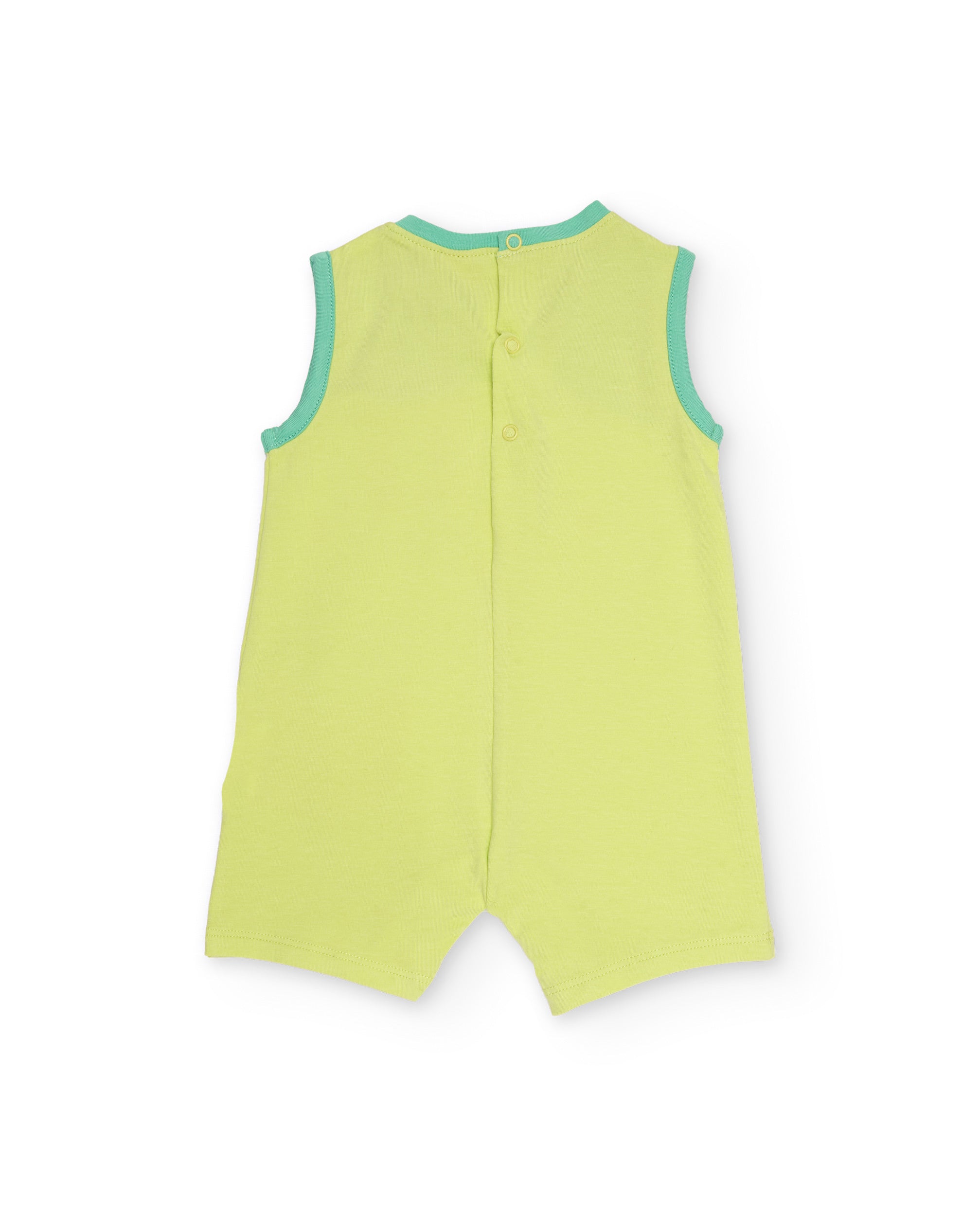 TucTuc Tutine pagliaccetto neonato jersey verde motivo frutta