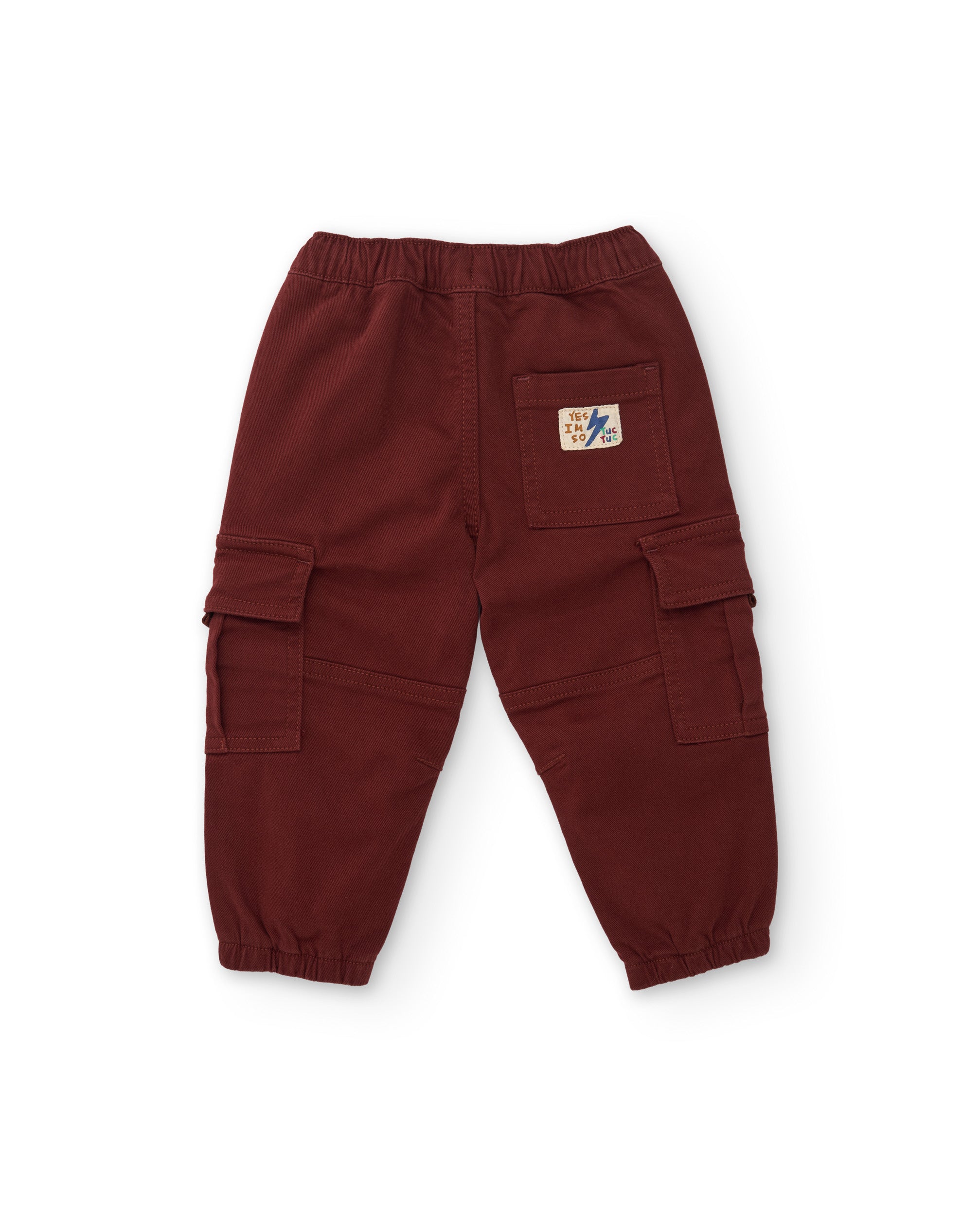 TucTuc Pantaloni Cargo bimbo bordeaux tela