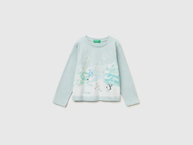 United Colors of Benetton maglietta cotone organico 104 stampa