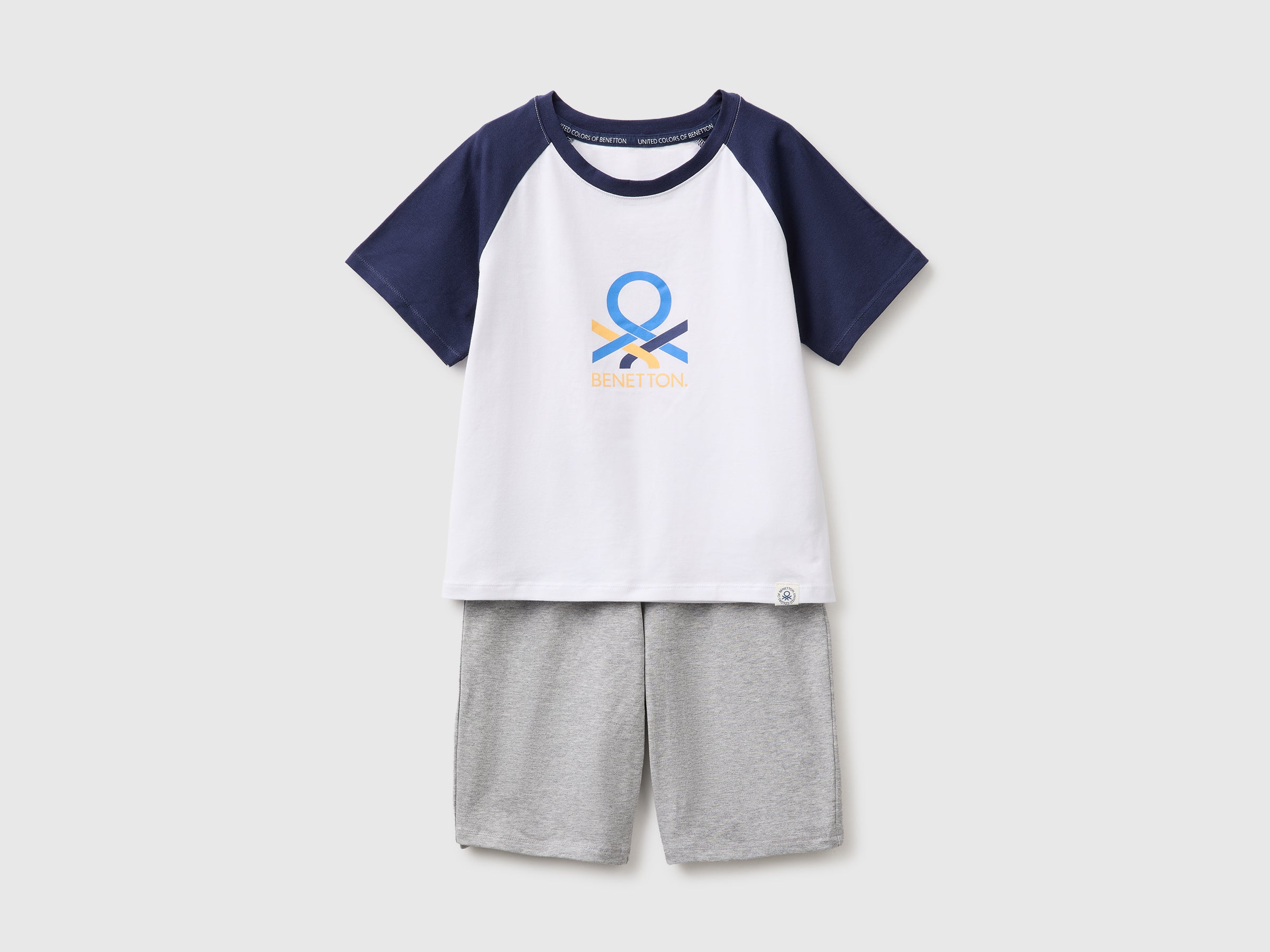 United Colors of Benetton pigiama corto cotone logo 3-4 anni