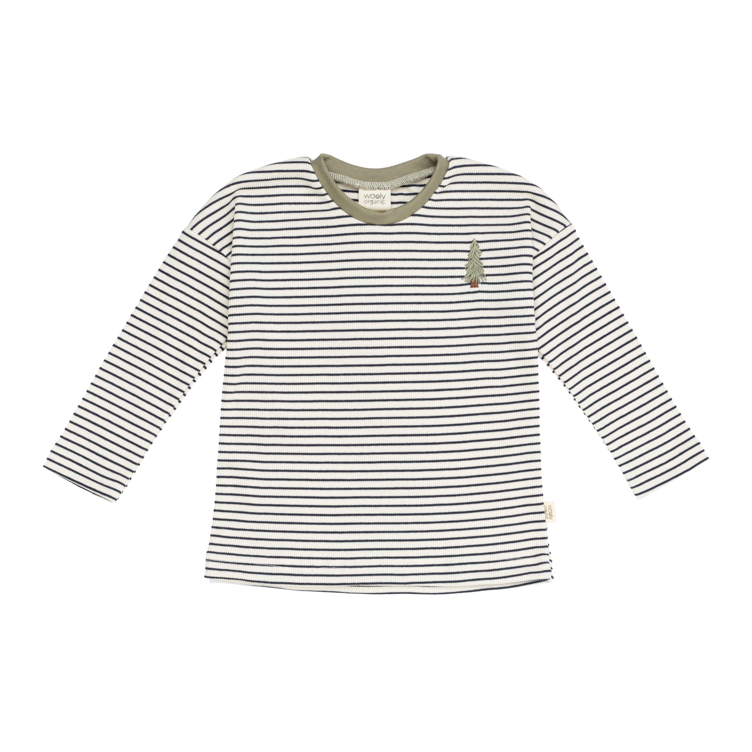Woolly Organic Embroidered Longsleeve AW25 maglietta manica lunga cotone