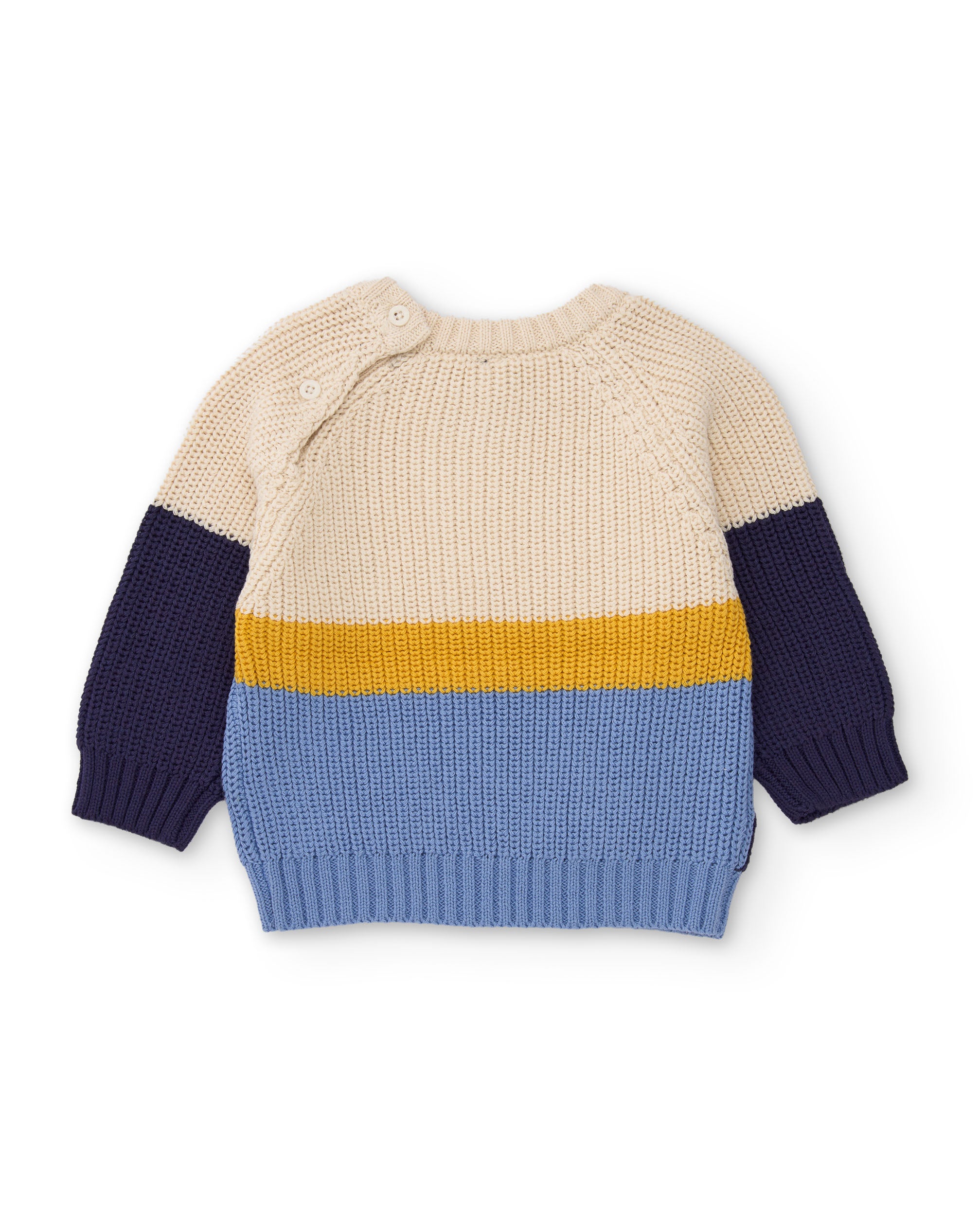 TucTuc Maglioni bimbo blu blocchi colore tricot caldo