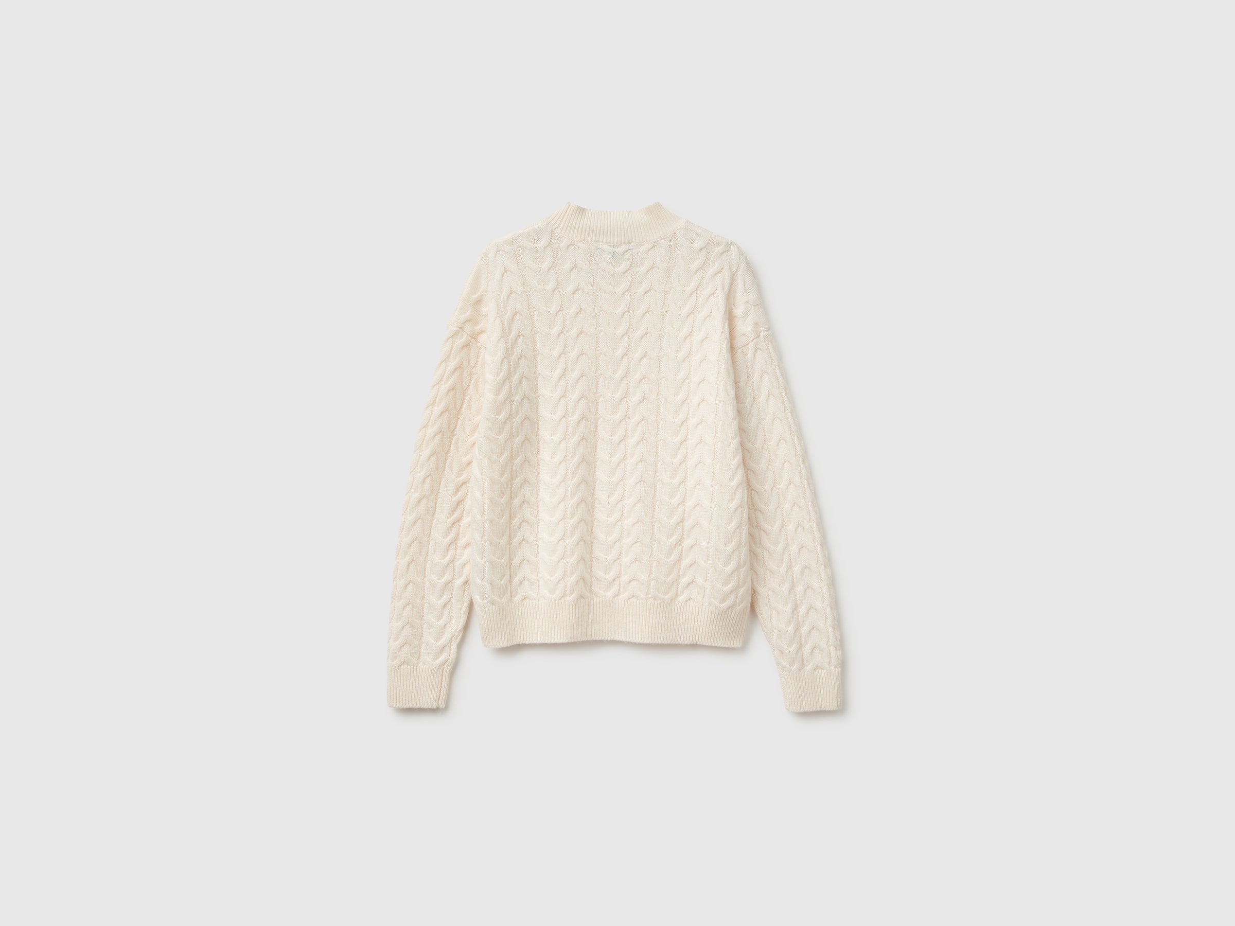 United Colors of Benetton Maglione Dolcevita Trecce Cashmere XS