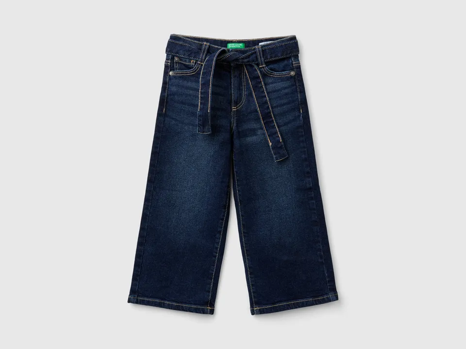 Benetton Jeans Wide Fit Jeans Denim Bambino Cotone Riciclato