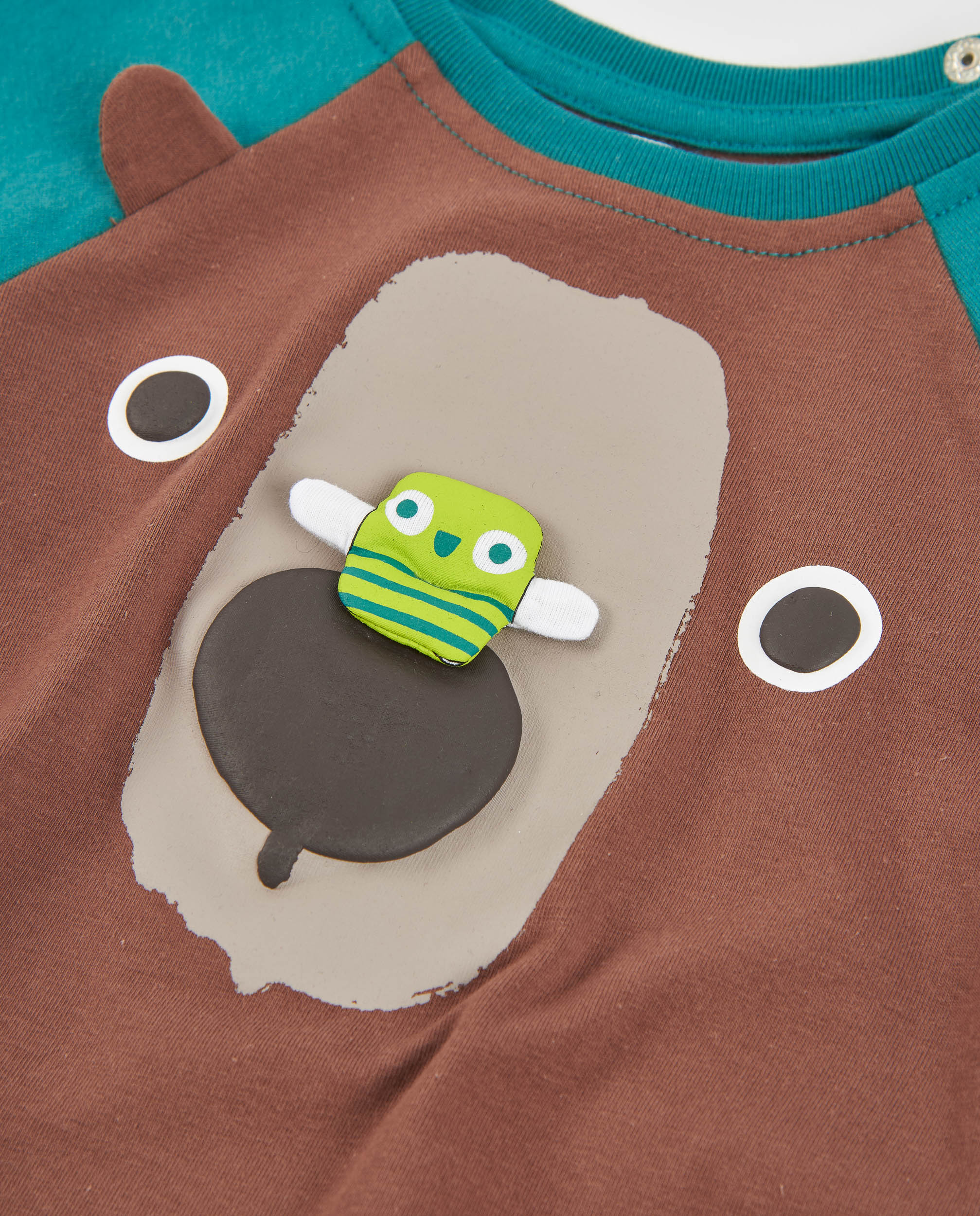 TucTuc Magliette maglia bambino orso marrone manica lunga