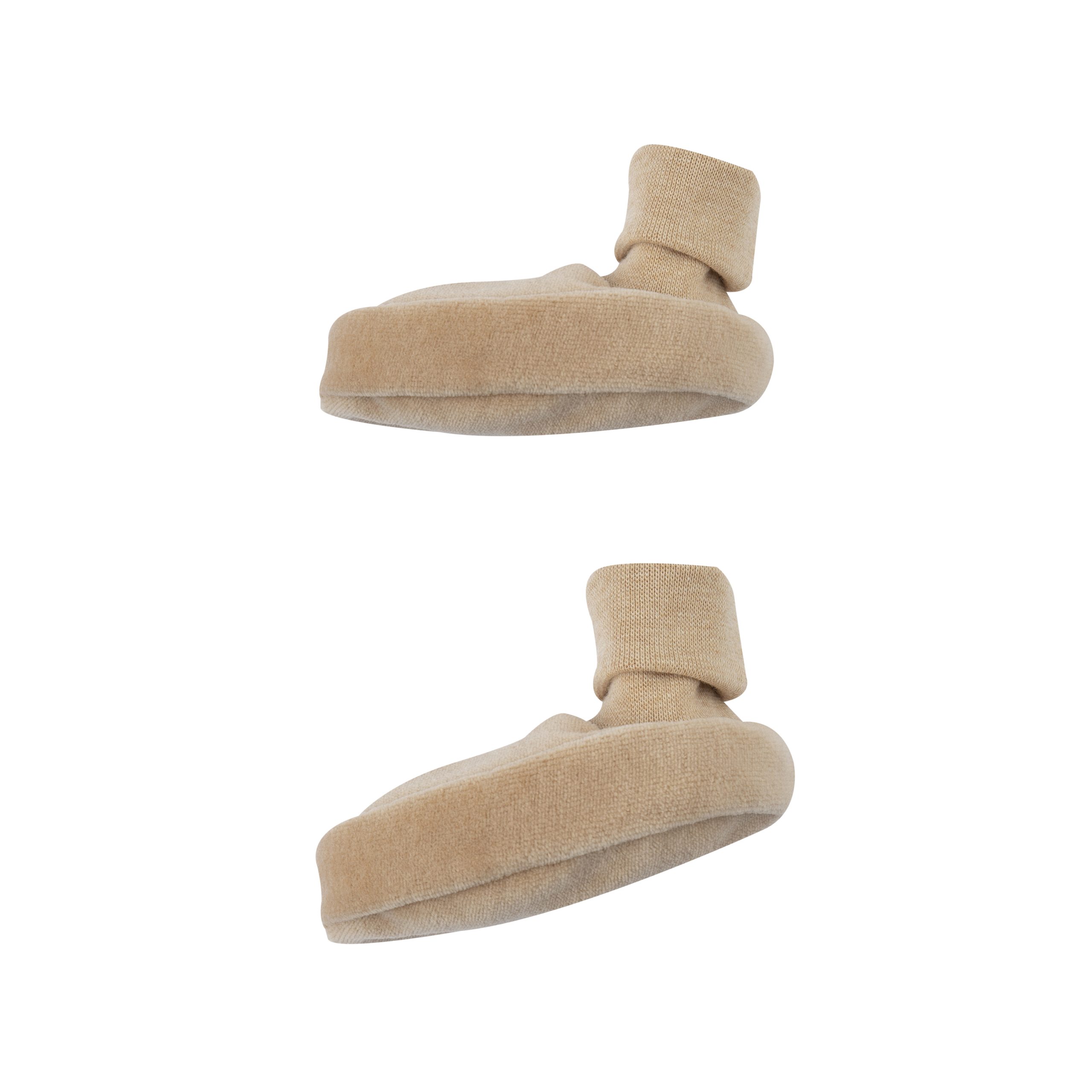 Woolly Organic Velour Booties scarpine velluto cotone NOOS