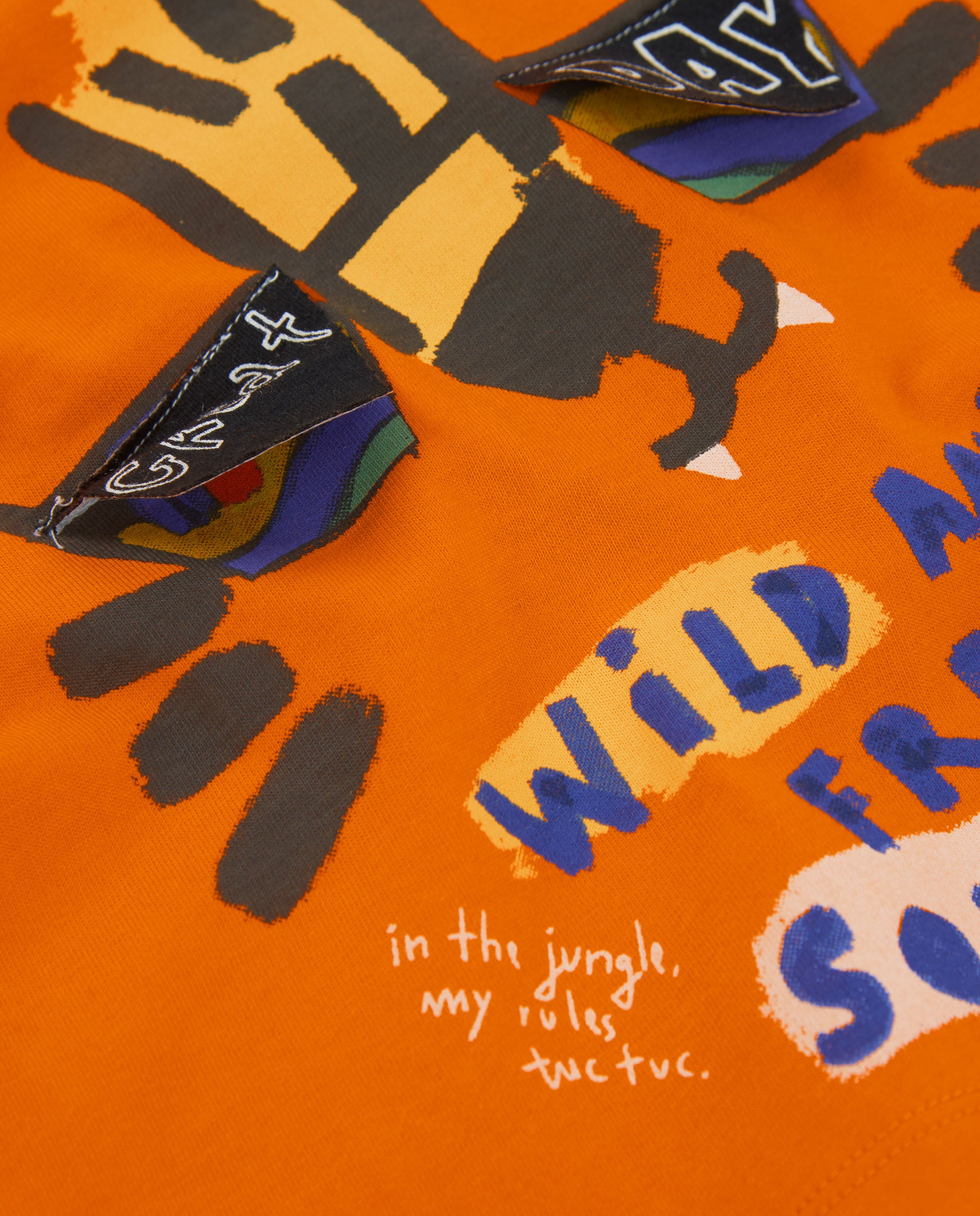 TucTuc Magliette T-shirt in maglia tigre arancione bambino