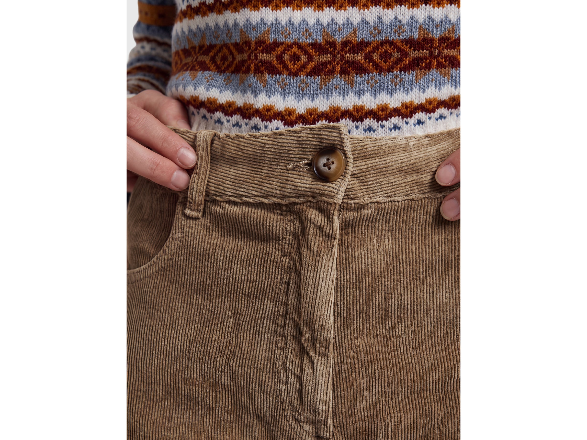 Benetton Trousers pantaloni velluto coste vintage taglia 28
