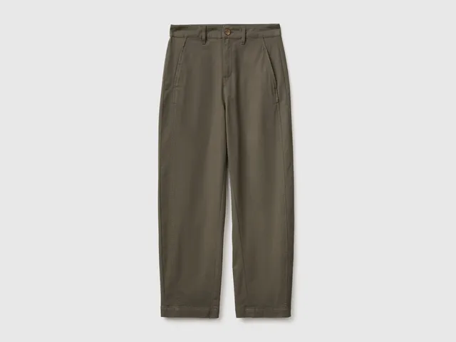 United Colors of Benetton Pantaloni vita bassa cotone elasticizzato taglia 42