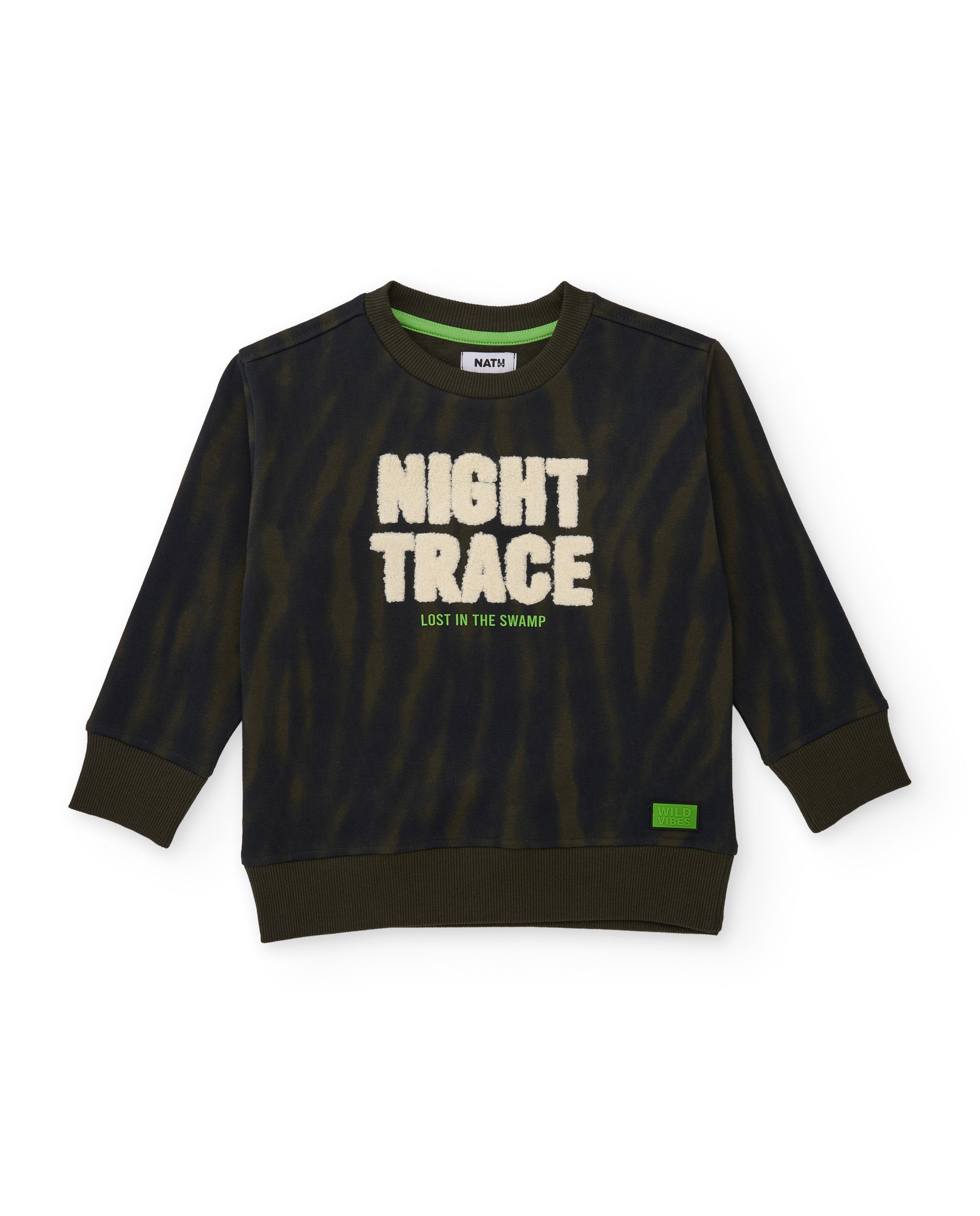 TucTuc Felpe Felpa Verde Militare Cotone 4-16 Anni