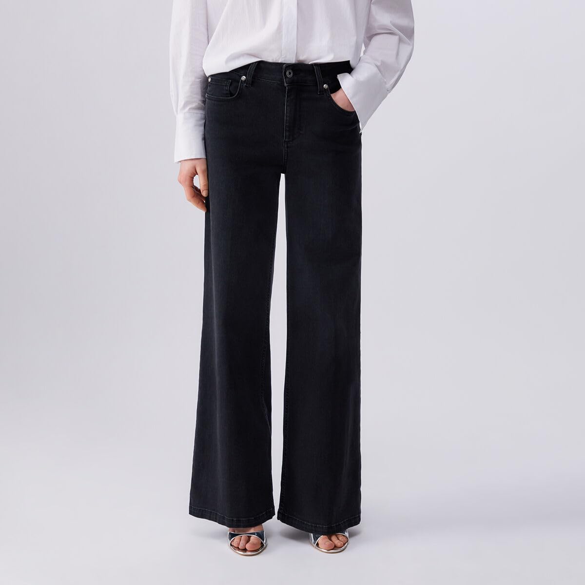 Liu Jo Baby Jeans Flare Pantaloni Beige Taglia 24
