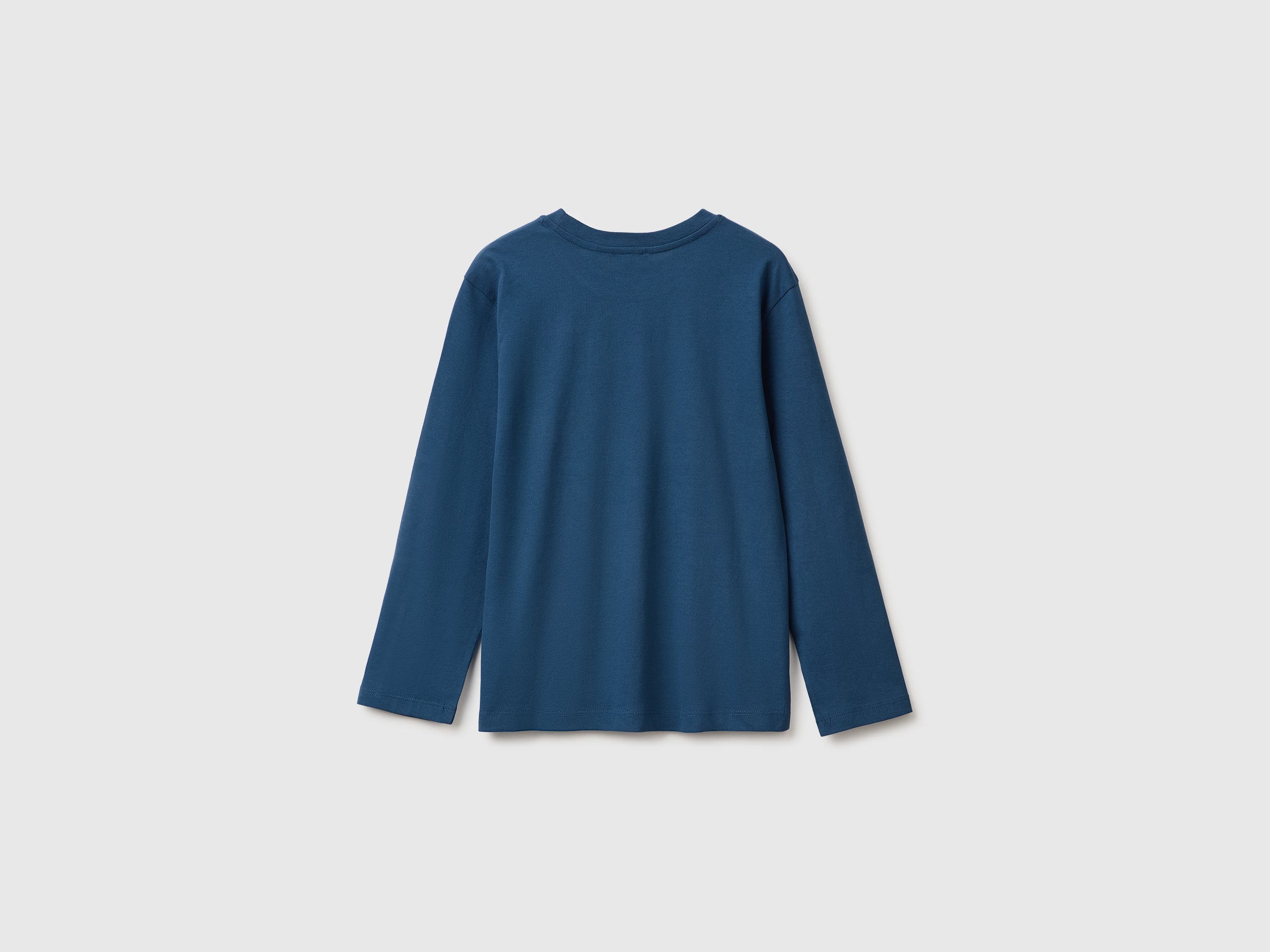 Benetton T-shirt manica lunga cotone bio stampa S