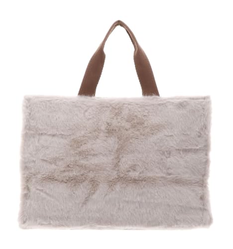 Liu Jo Borse Fake Fur Tote shopper Burro avorio